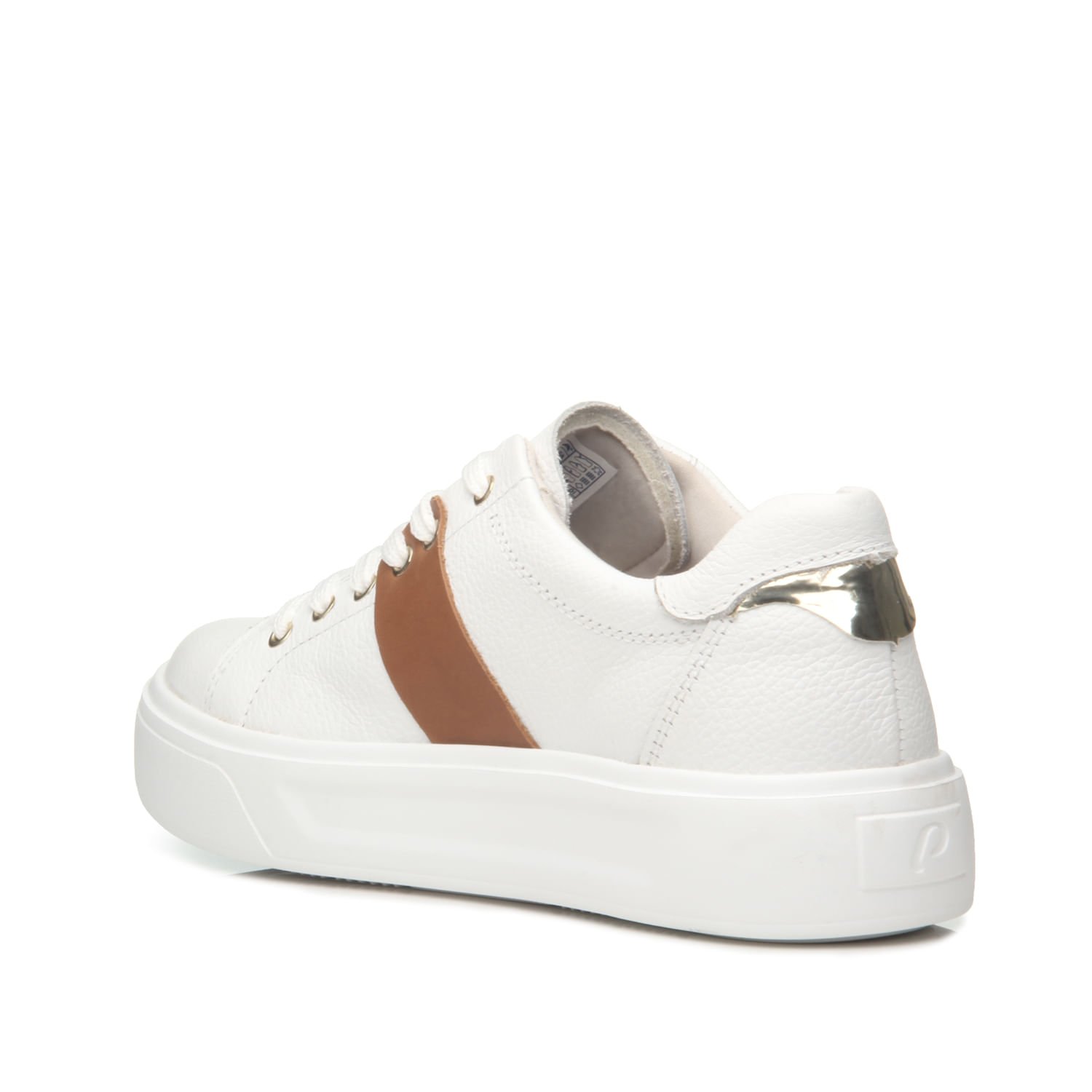 Tenis Pegada Feminino em Couro Branco 211203-01 Branco 4