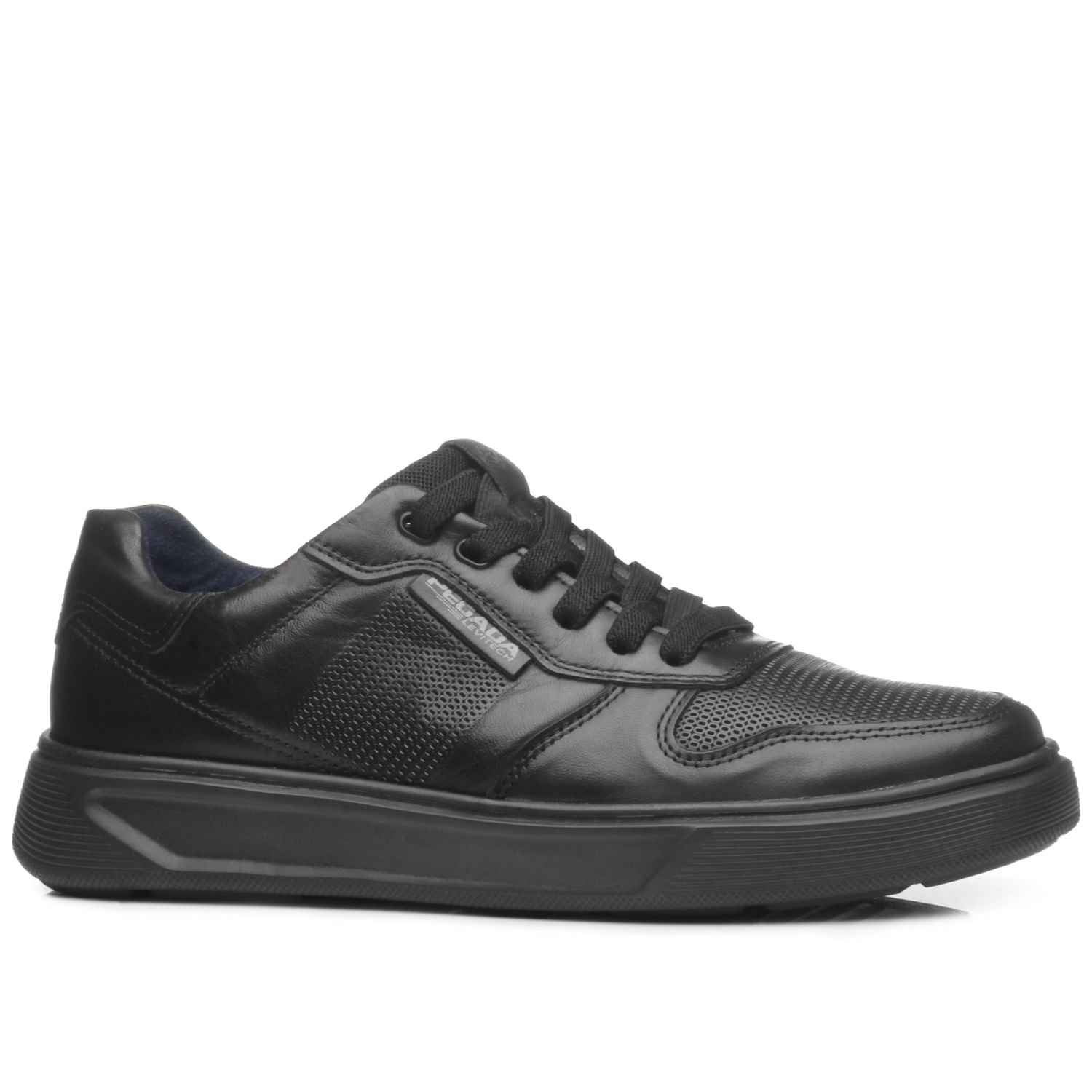 Sapatenis Pegada Masculino em Couro Preto 110921-02