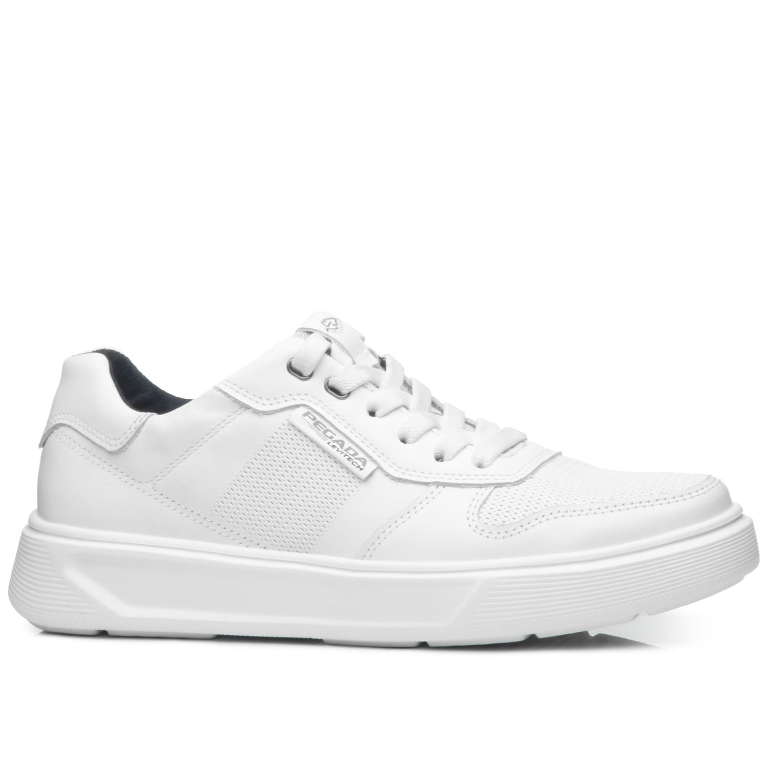 Sapatenis Pegada Masculino em Couro Branco 110921-01