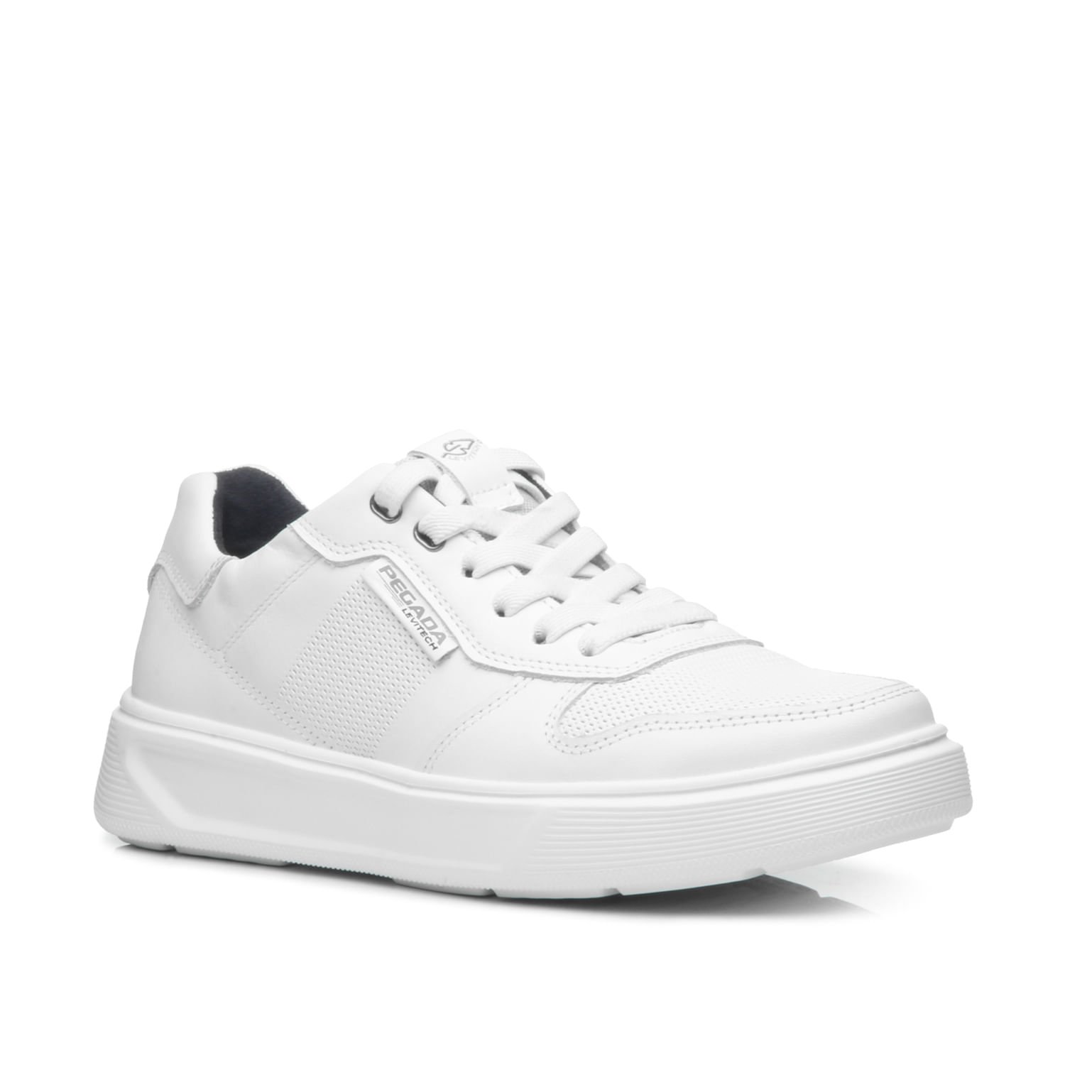 Sapatenis Pegada Masculino em Couro Branco 110921-01 Branco 3