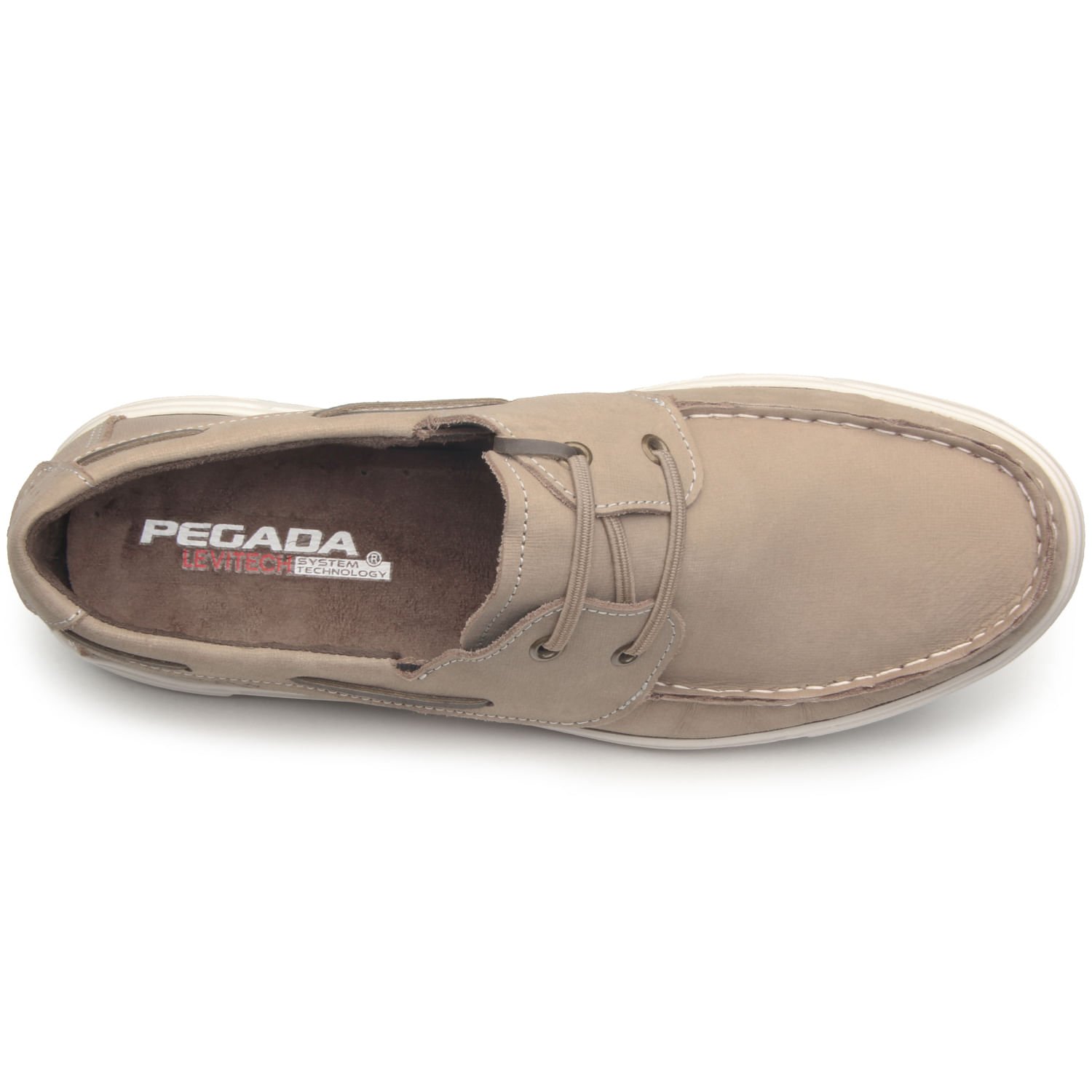 Mocassim Pegada Masculino em Couro Areia 141801-01 Bege 7