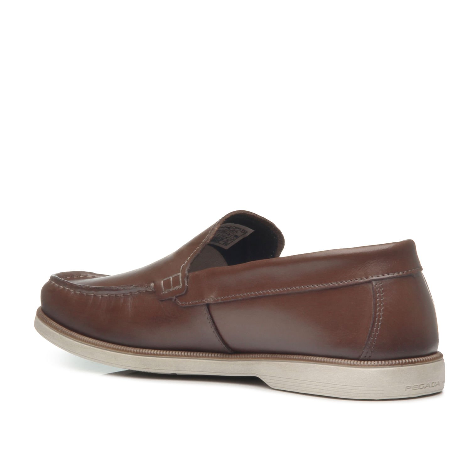 Mocassim Pegada Masculino em Couro Pinhao 141903-01 Marrom 4