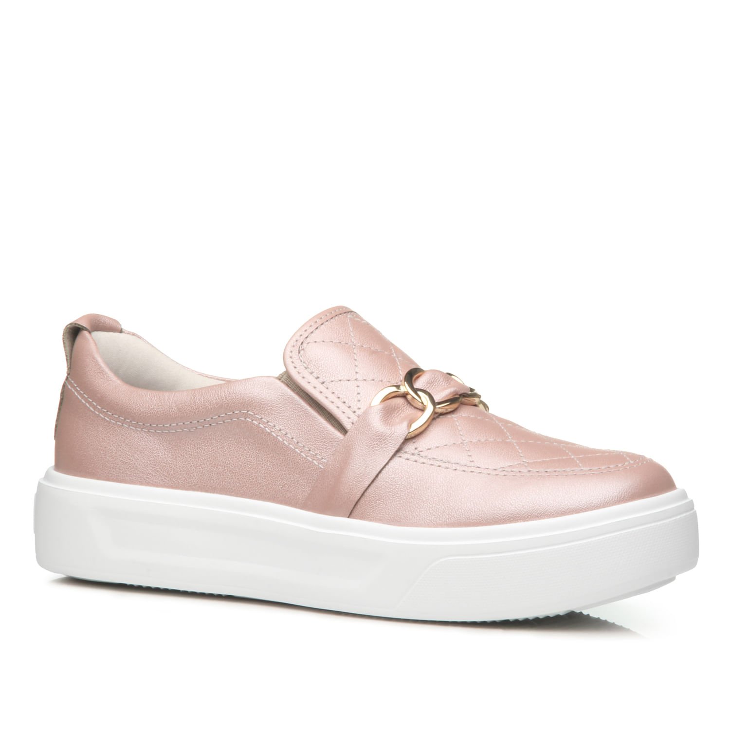 Tênis Pegada Slip on em couro Feminino