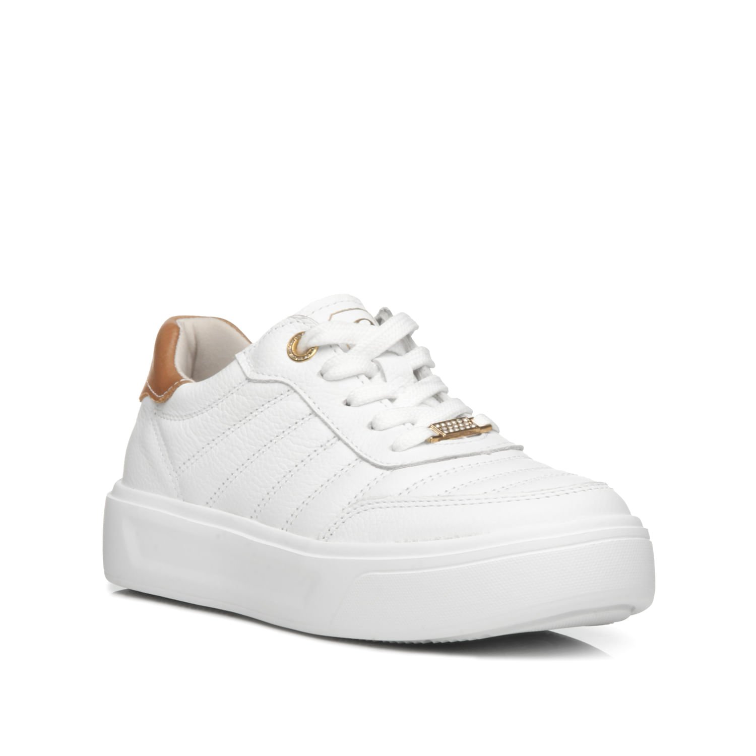 Tenis Pegada Feminino em Couro Branco 211201-01 Branco 3