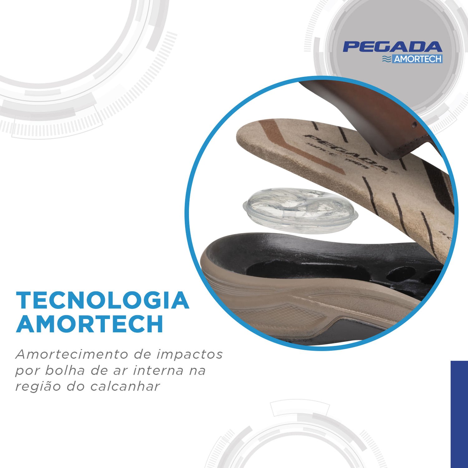 Sandalia Pegada Masculina em Couro Cravo 132256-03 Marrom 5