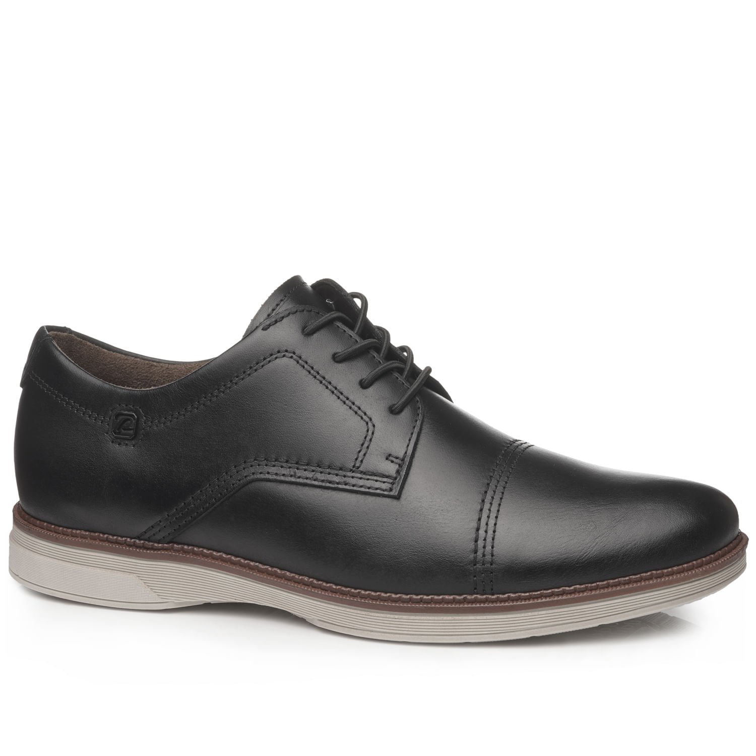 Sapato Casual Pegada Masculino em Couro Preto 126702-01 Preto 1