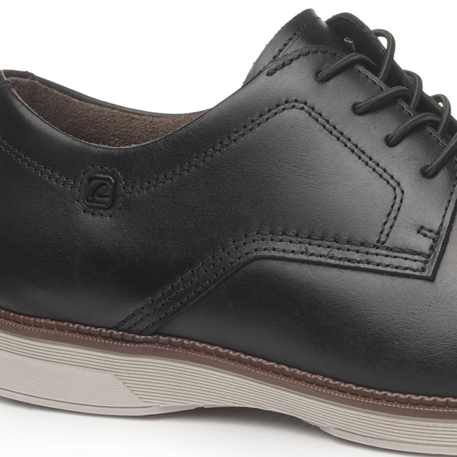Sapato Casual Pegada Masculino em Couro Preto 126702-01 Preto 3