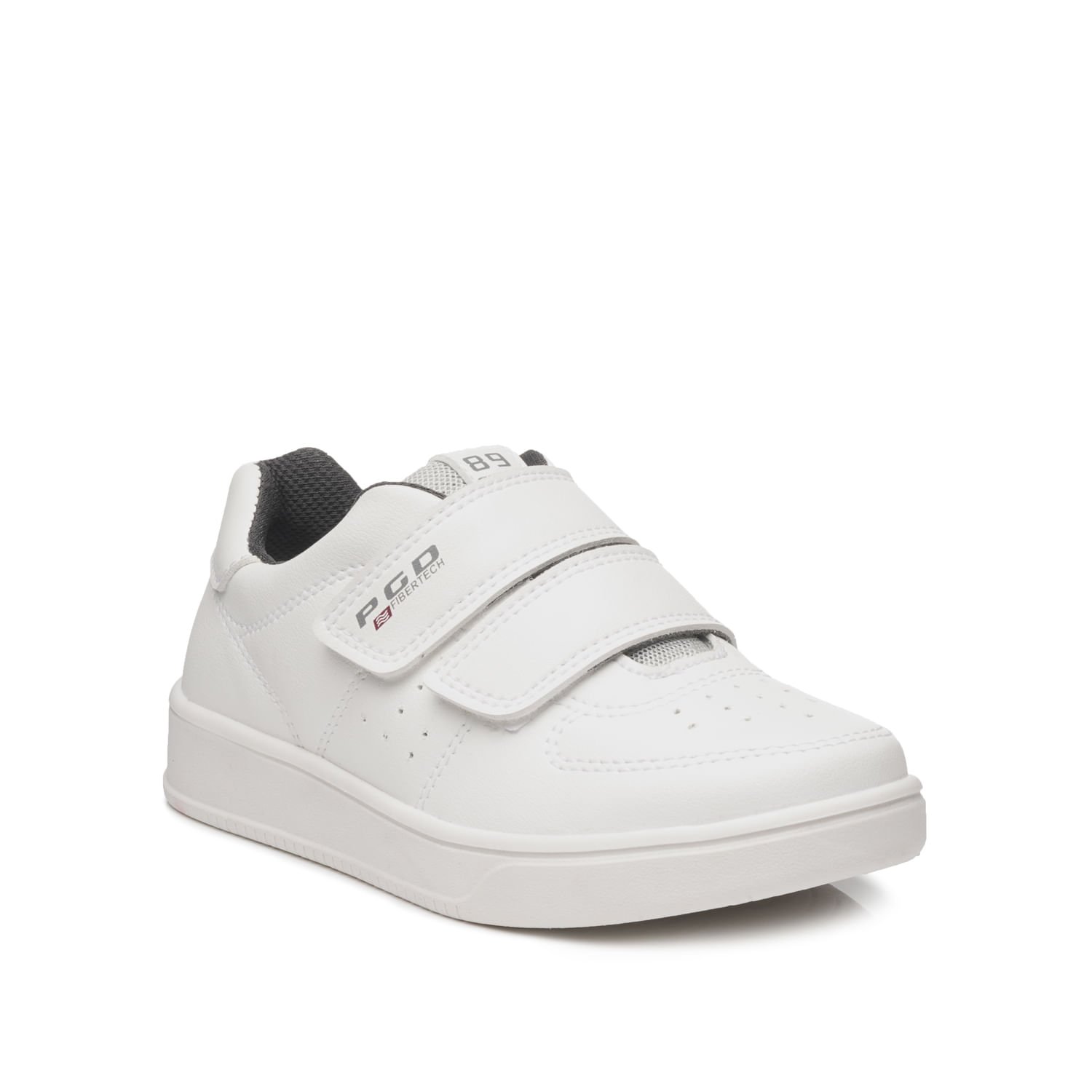 Tênis Casual Pegada Infantil em Microfibra Branco 371905-01 Branco 3
