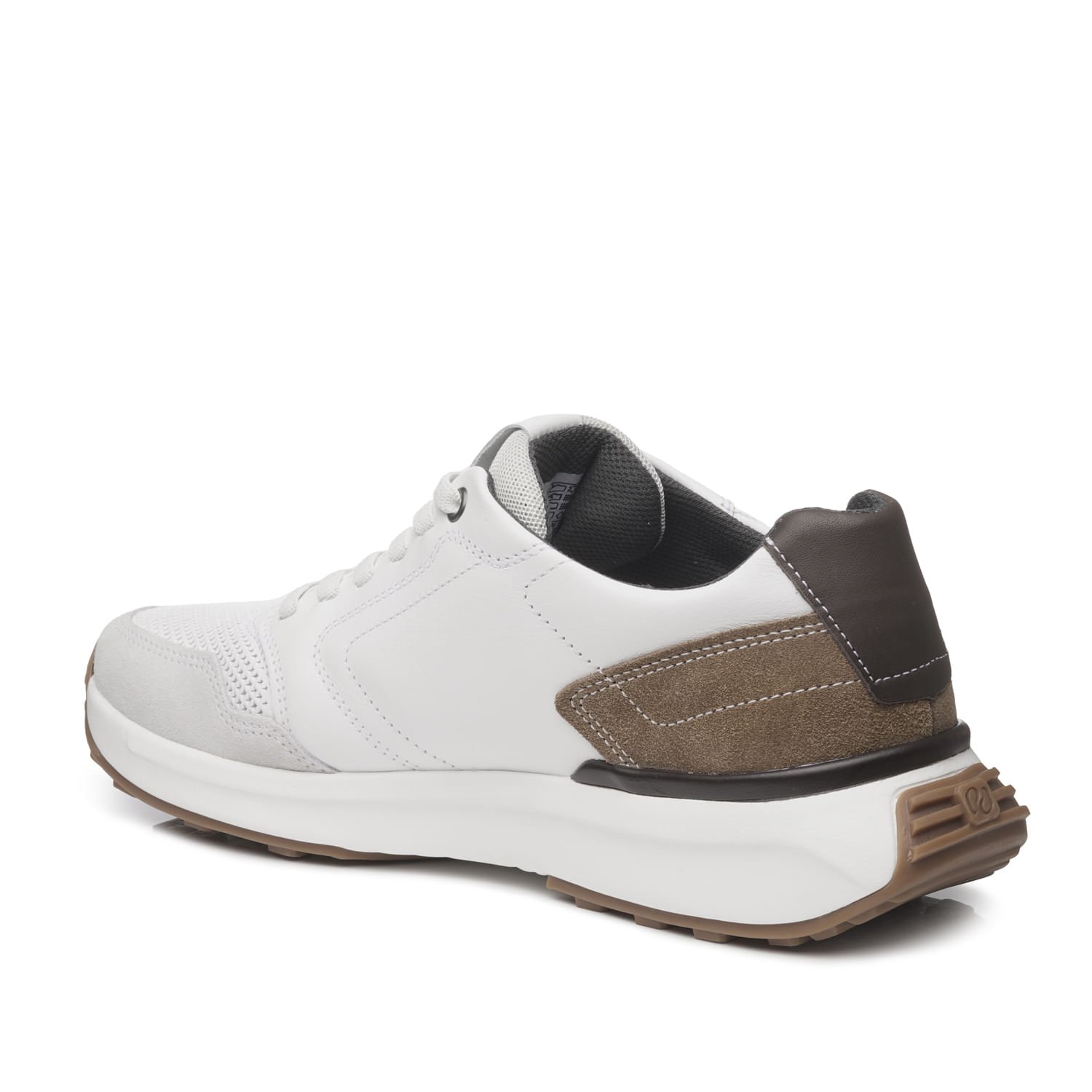 Tênis Casual Pegada Masculino em Couro Branco 110705-02 Branco 4