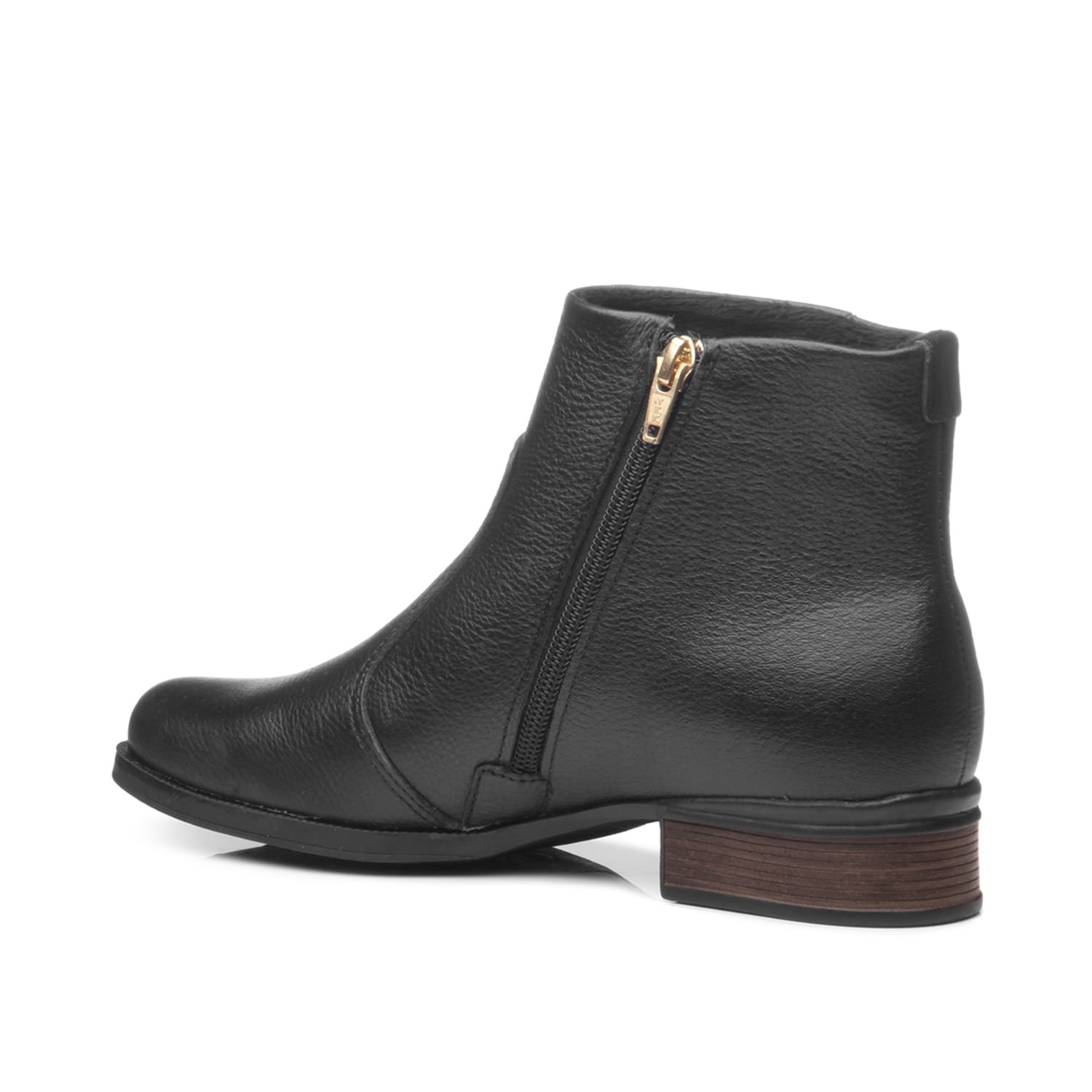 Bota Pegada Feminina em Couro Preto 282008-05 Preto 4