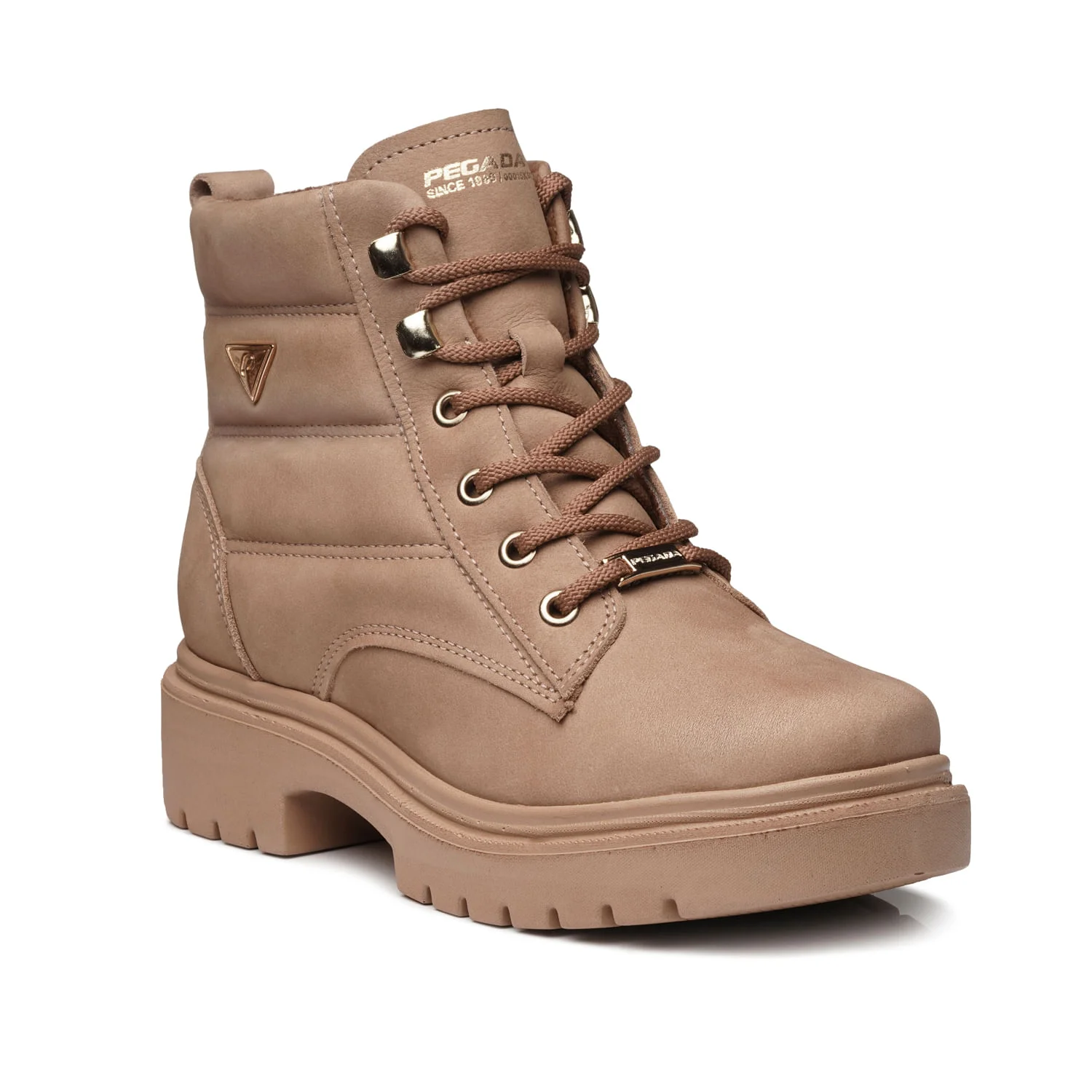 Coturno Pegada Feminino em Couro Castor 282402-02 Marrom 3
