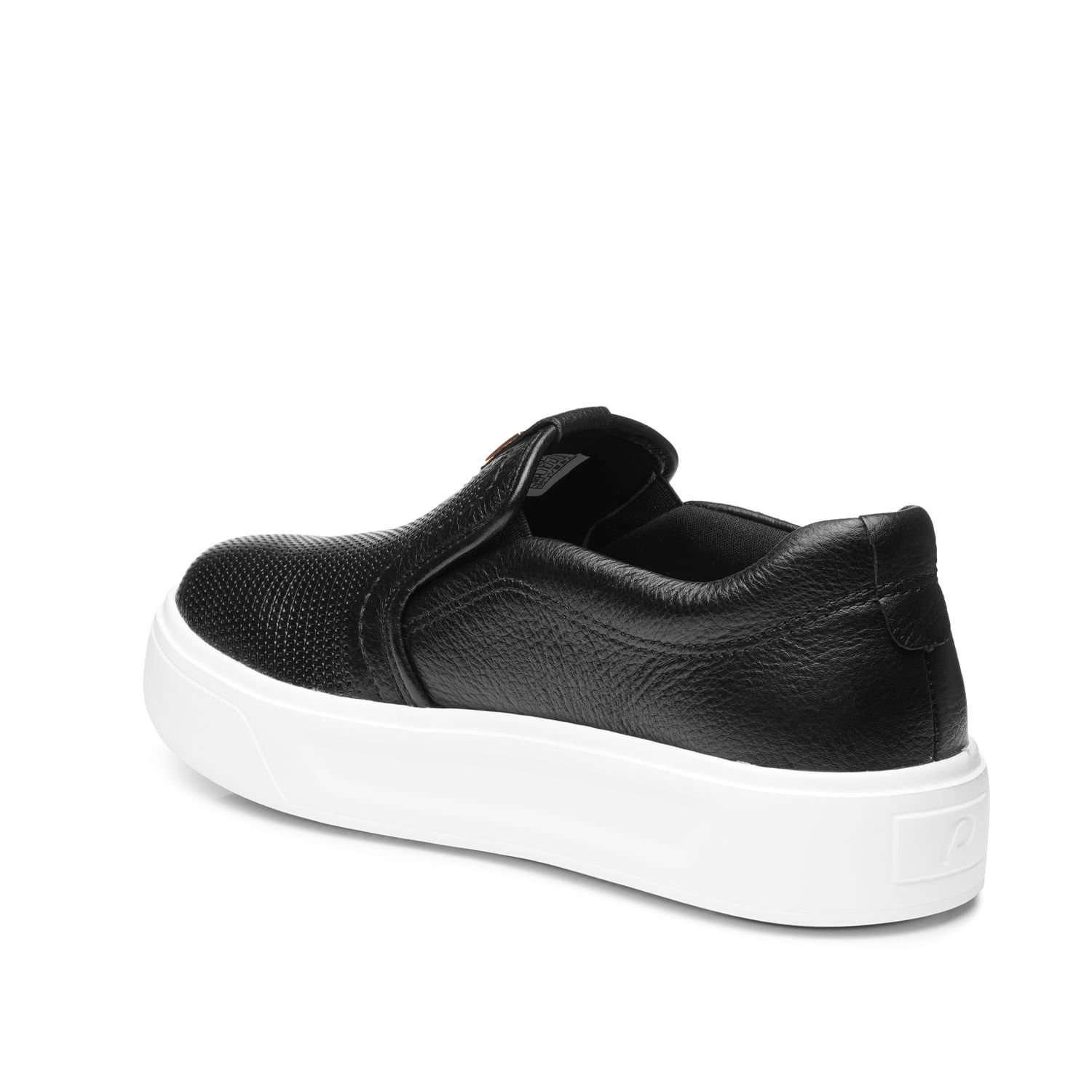 Tênis Pegada Feminino em Couro Preto 211210-04 Preto 4