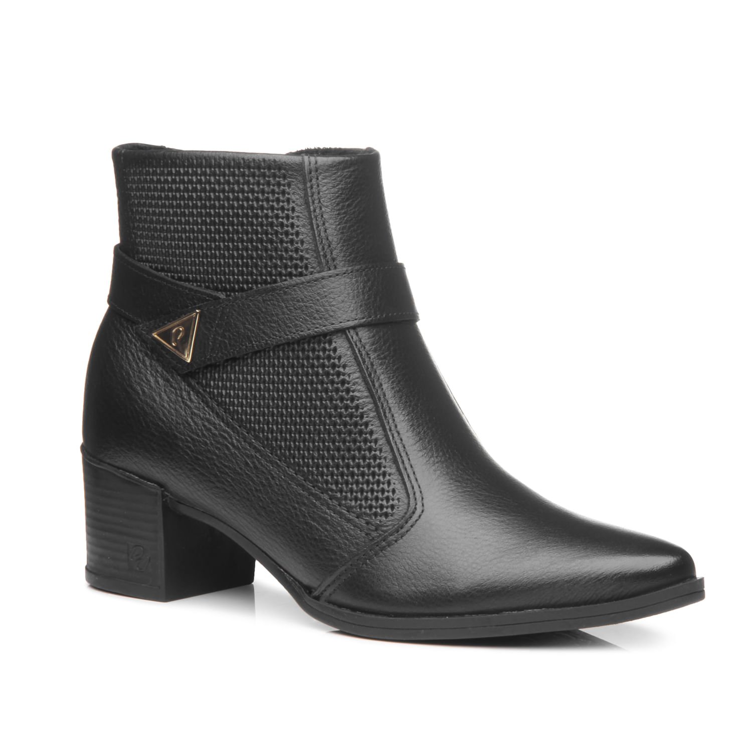 Bota Pegada Feminina em Couro Preto 280507-05 Preto 3
