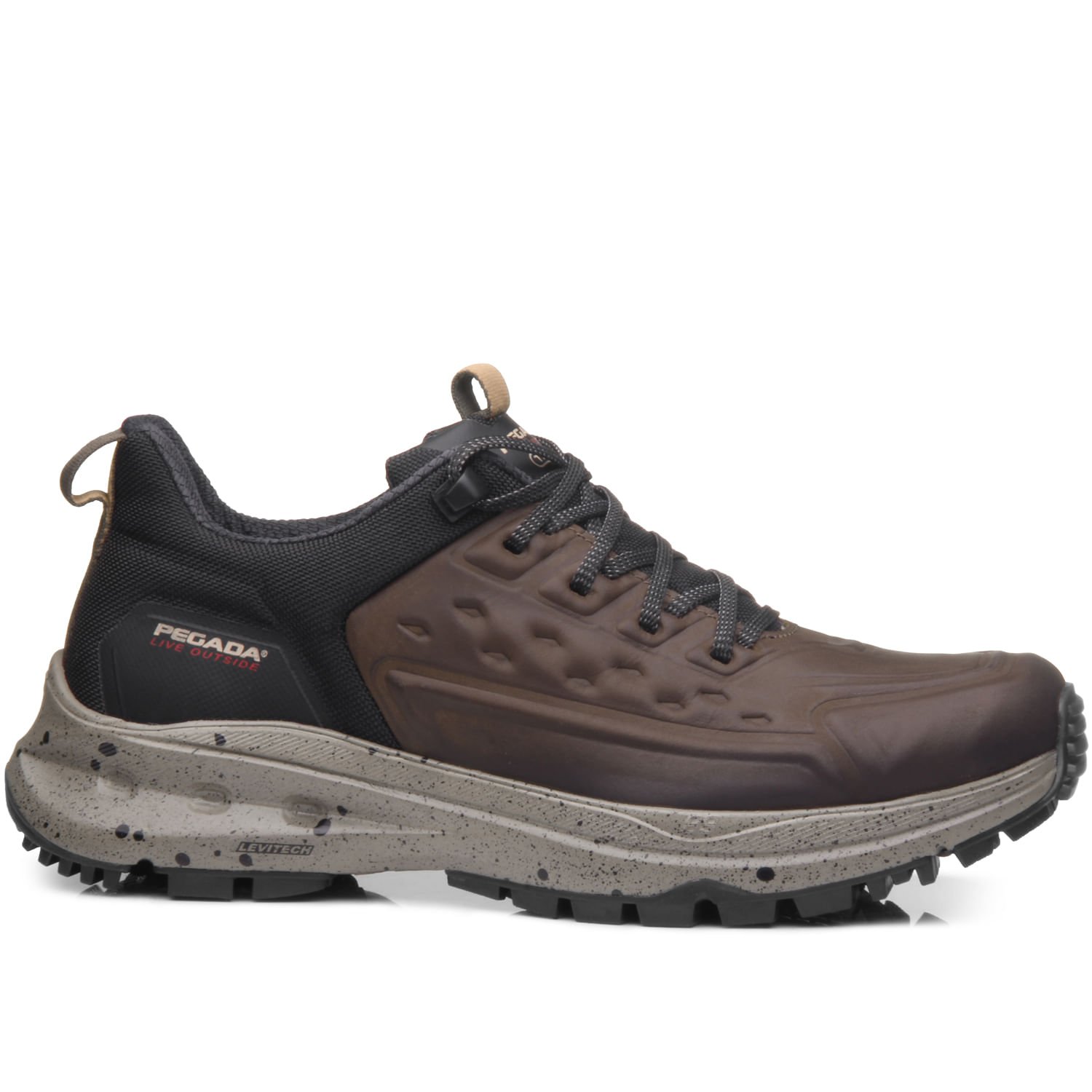 Tênis Trekking Pegada Masculino em Couro Coffe 150404-03 Marrom 1
