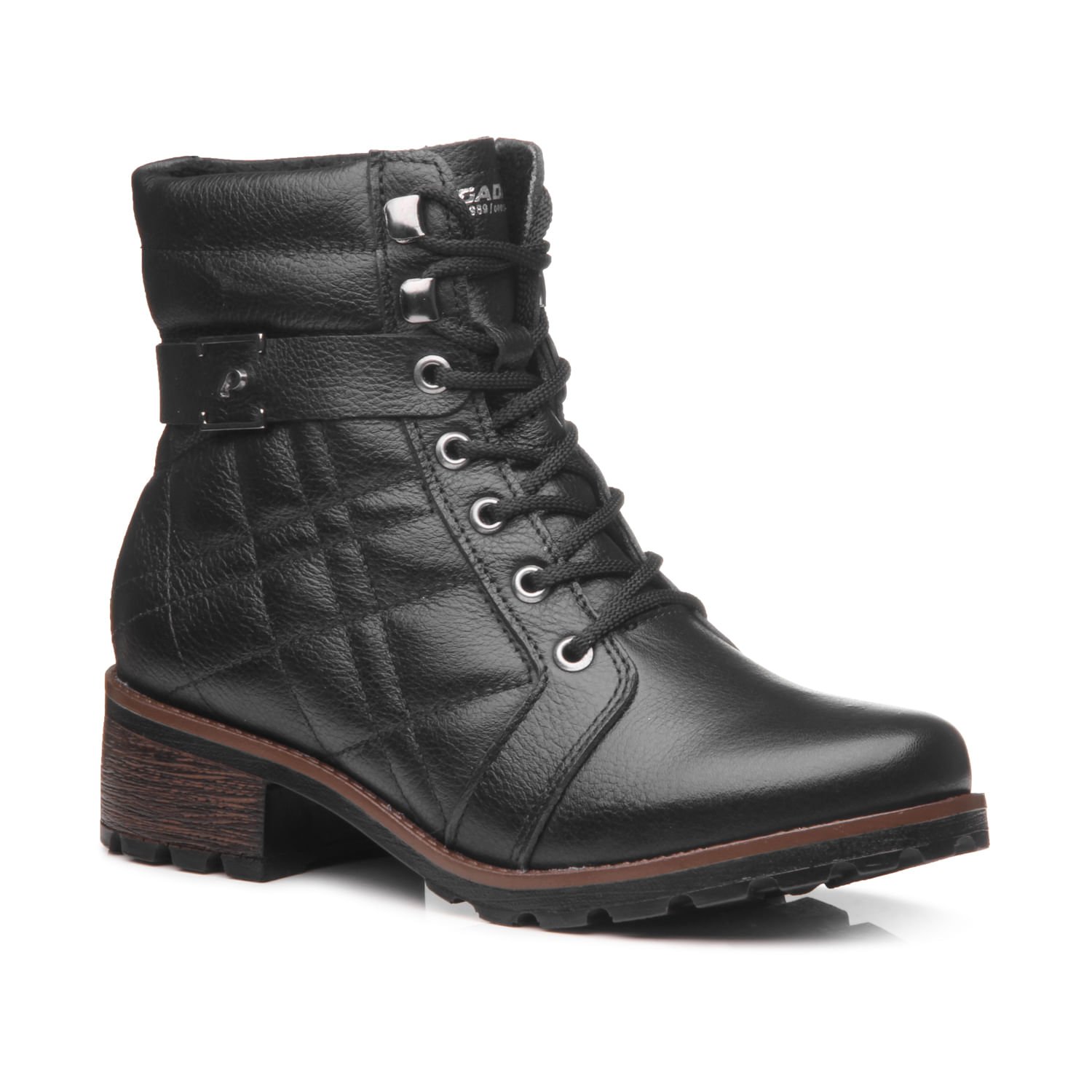 Coturno Pegada Feminino em Couro Preto 281416-05 Preto 3