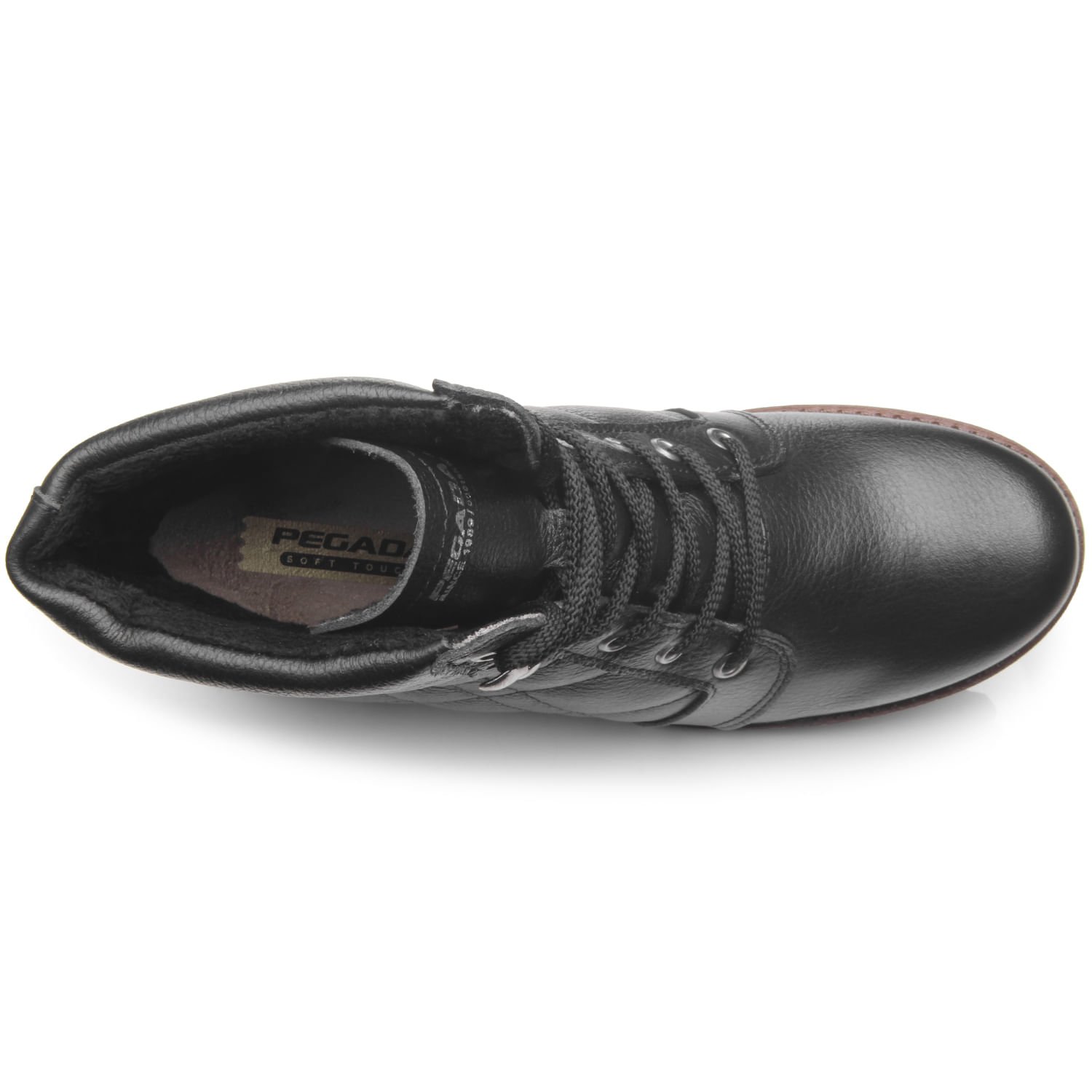 Coturno Pegada Feminino em Couro Preto 281416-05 Preto 6