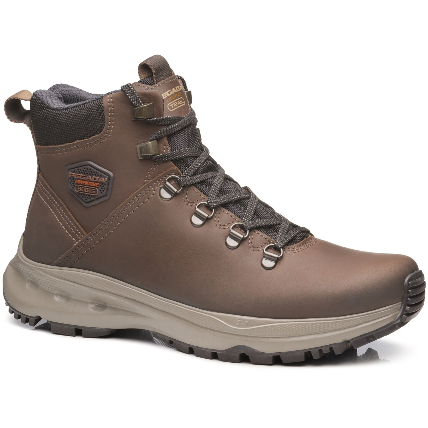 Bota Trekking Pegada Masculina em Couro Coffe 150403-23 Marrom 1