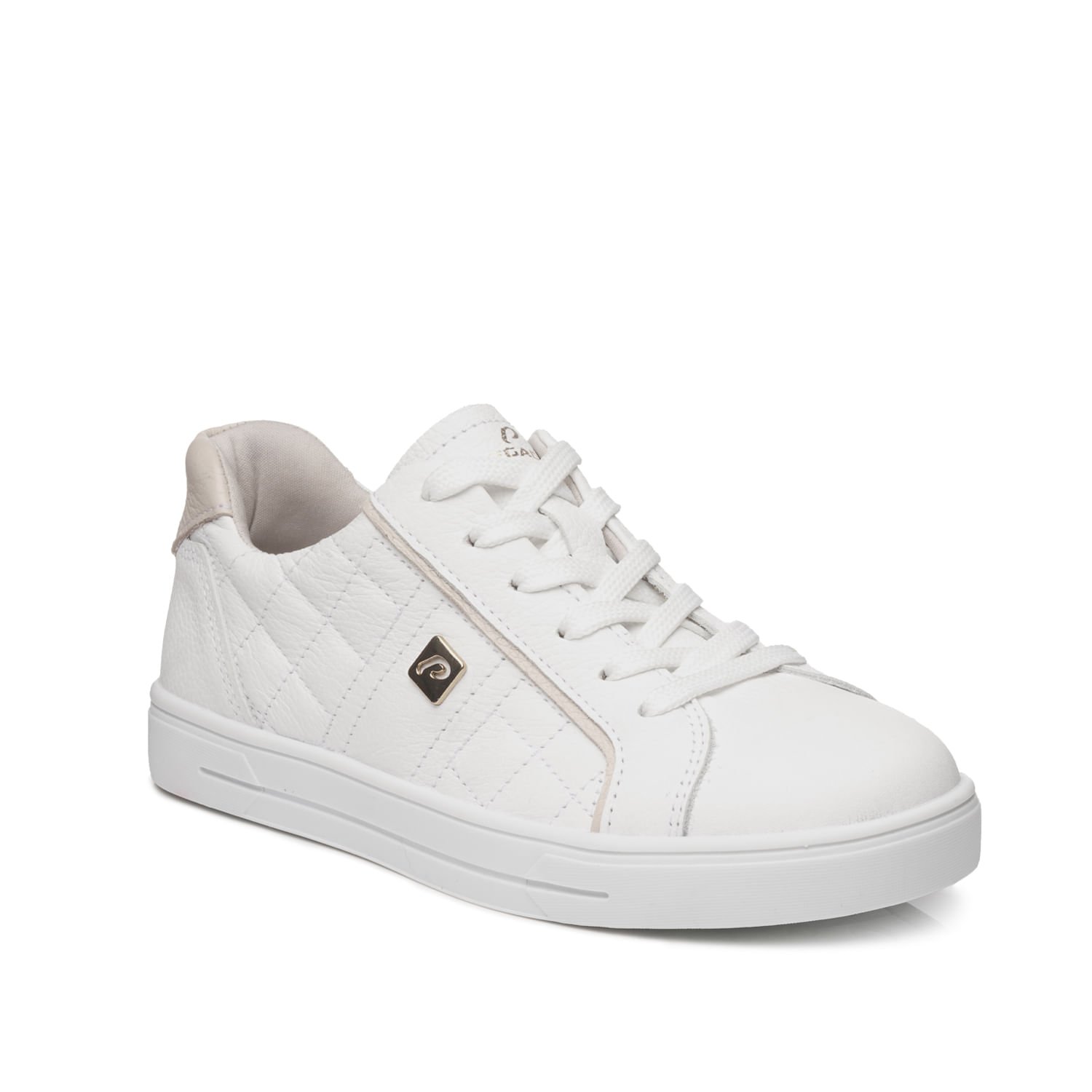 Tênis Pegada Feminino em Couro Branco 211153-01 Branco 3