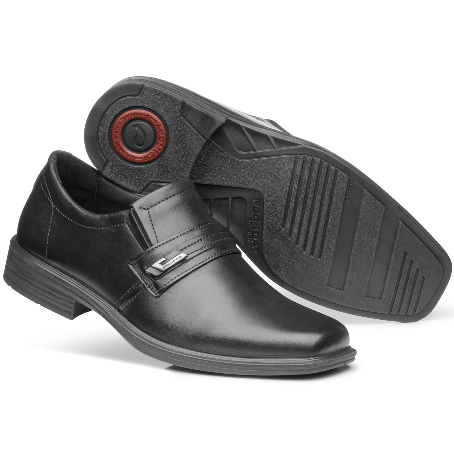 Sapato Social Pegada Masculino em Couro Preto 124776-01 Preto 2