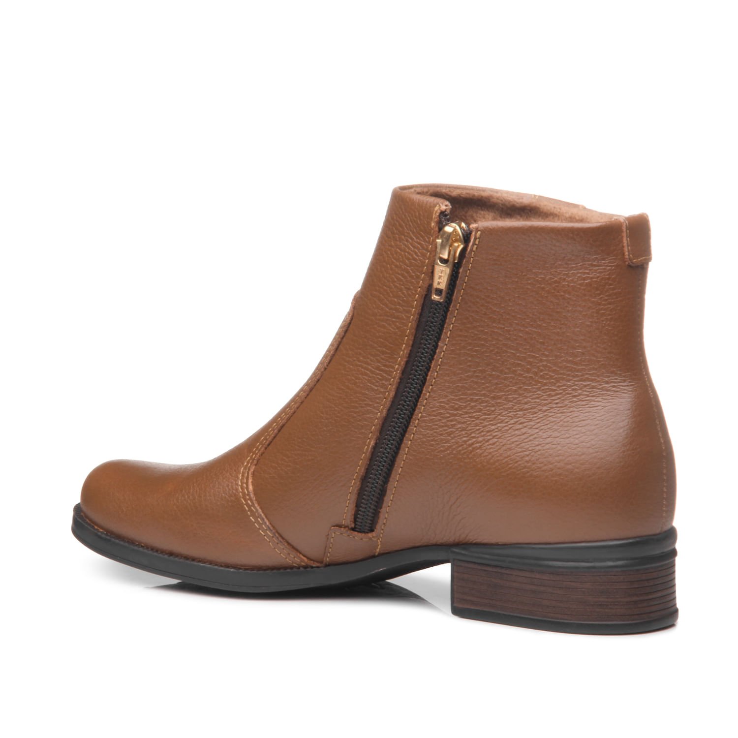 Bota Pegada Feminina em Couro Terracota Cano Curto 282008-02 Marrom 4