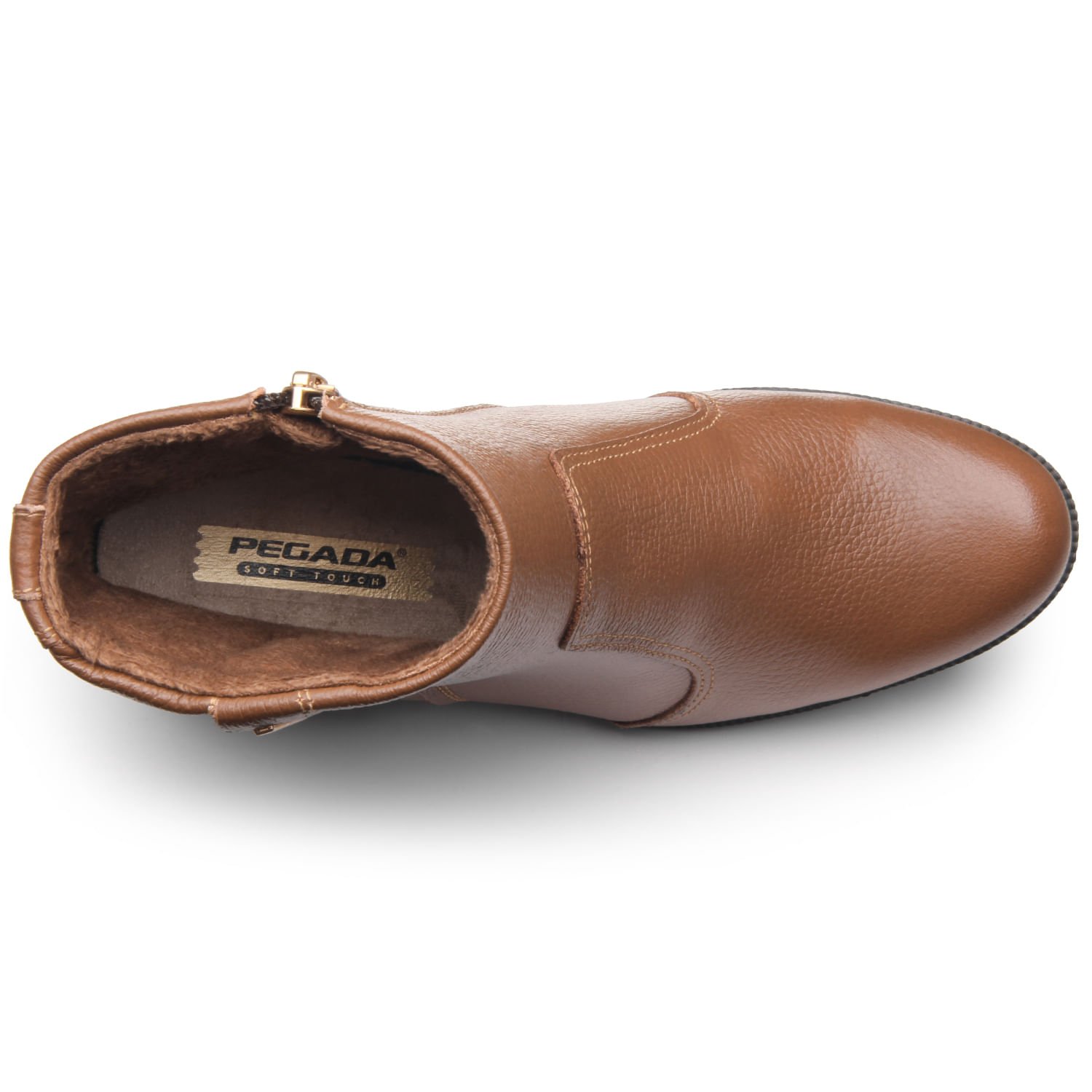 Bota Pegada Feminina em Couro Terracota Cano Curto 282008-02 Marrom 6