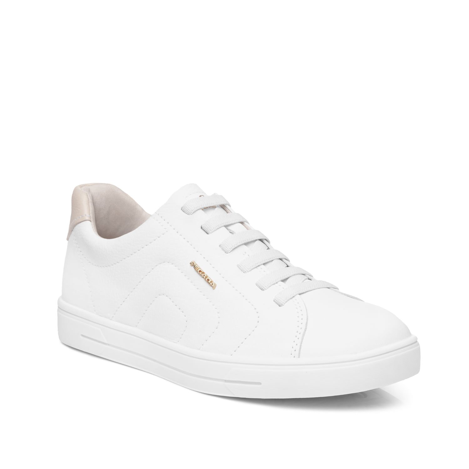 Tênis Pegada Feminino em Couro Branco 211152-01 Branco 3