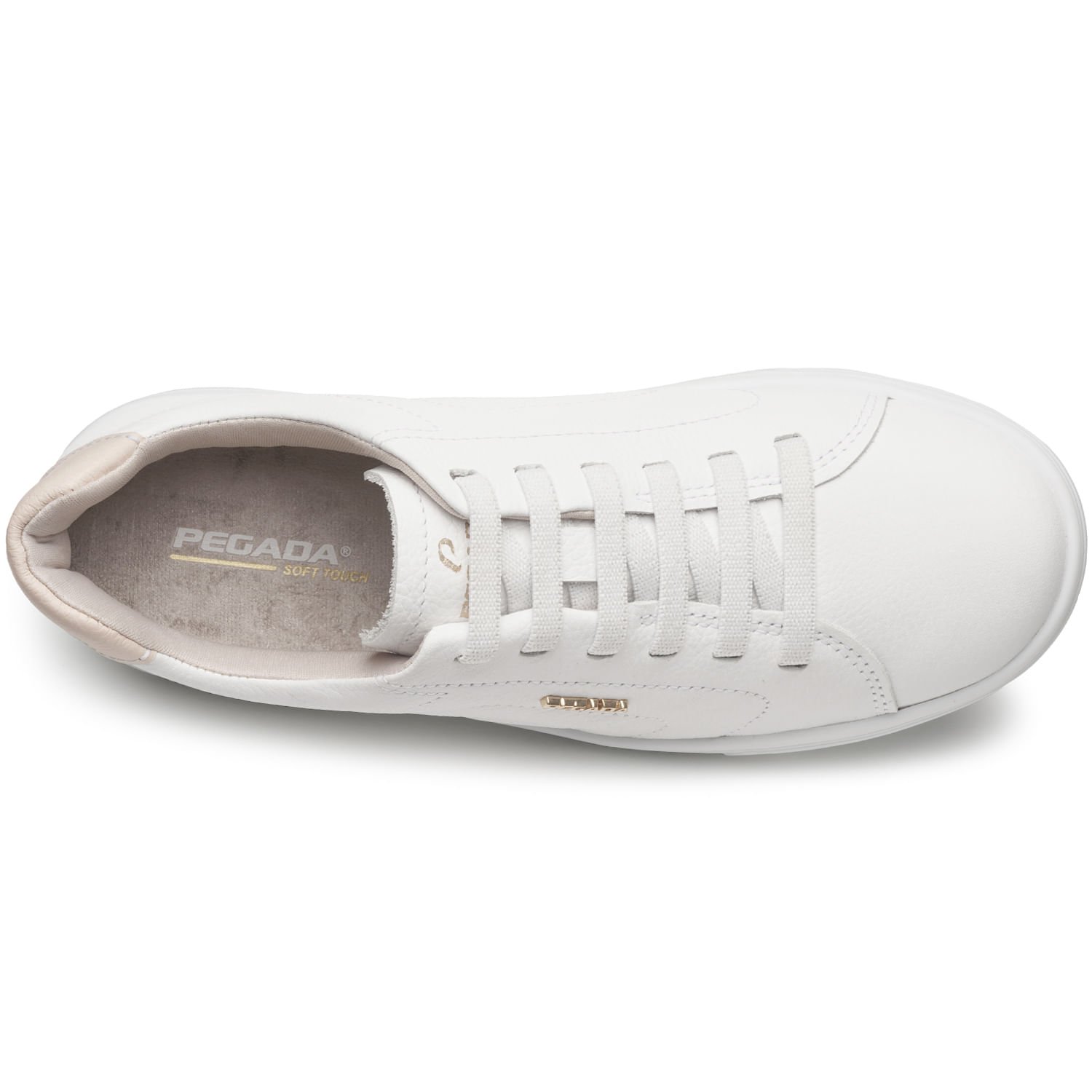 Tênis Pegada Feminino em Couro Branco 211152-01 Branco 6