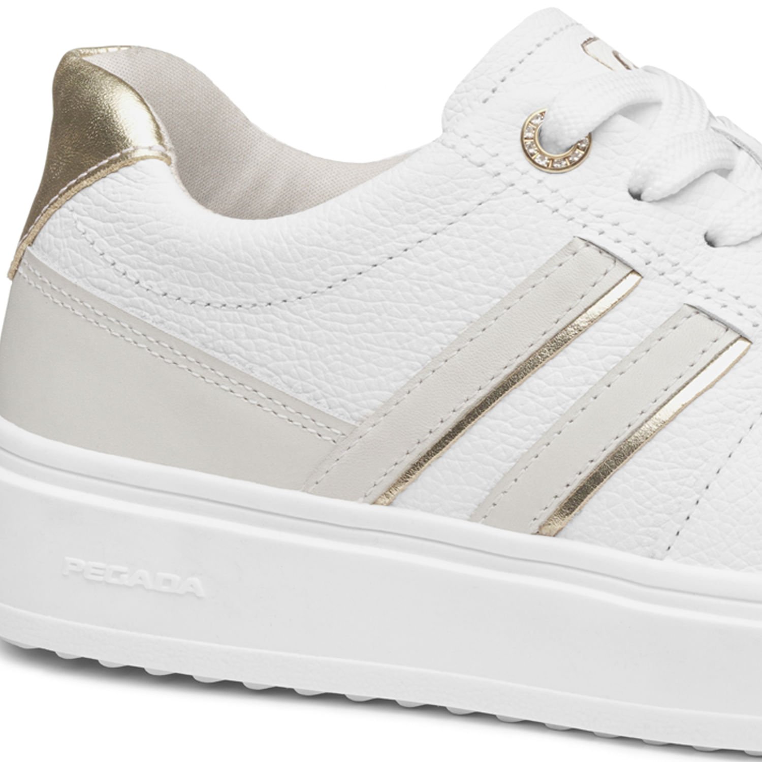 Tênis Pegada Feminino em Couro Branco 211302-01 Branco 2