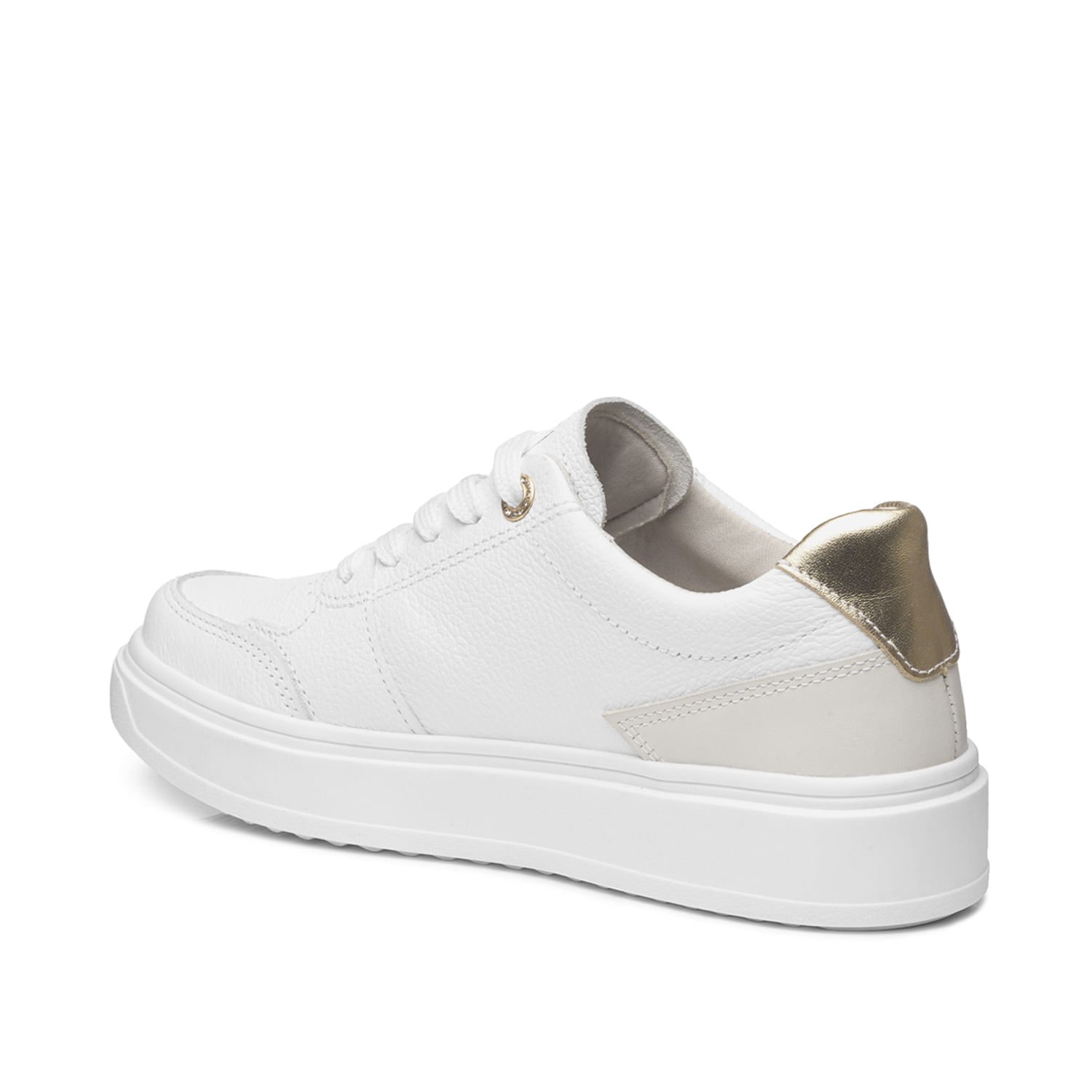 Tênis Pegada Feminino em Couro Branco 211302-01 Branco 4