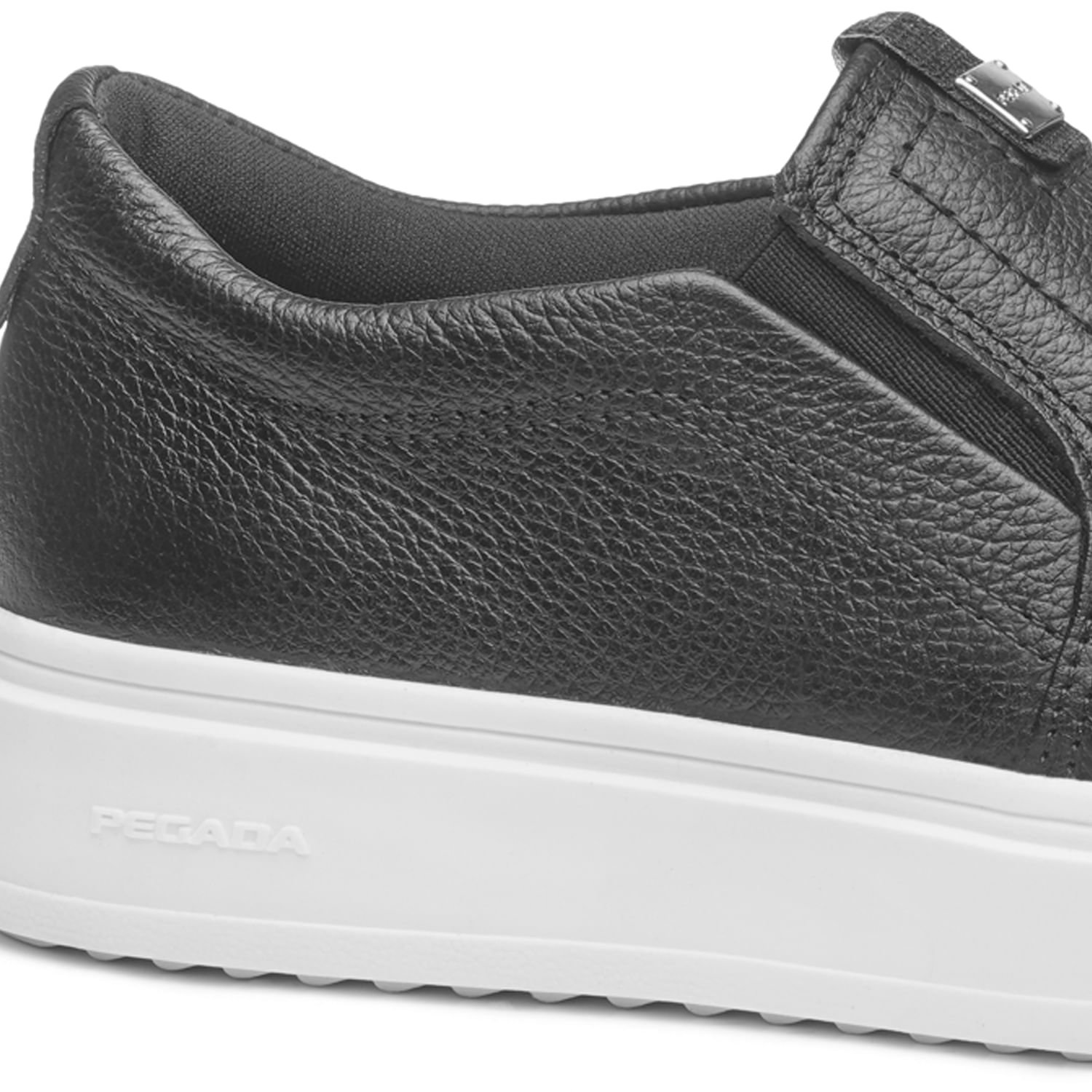 Tênis Pegada Feminino em Couro Preto 211304-04 Preto