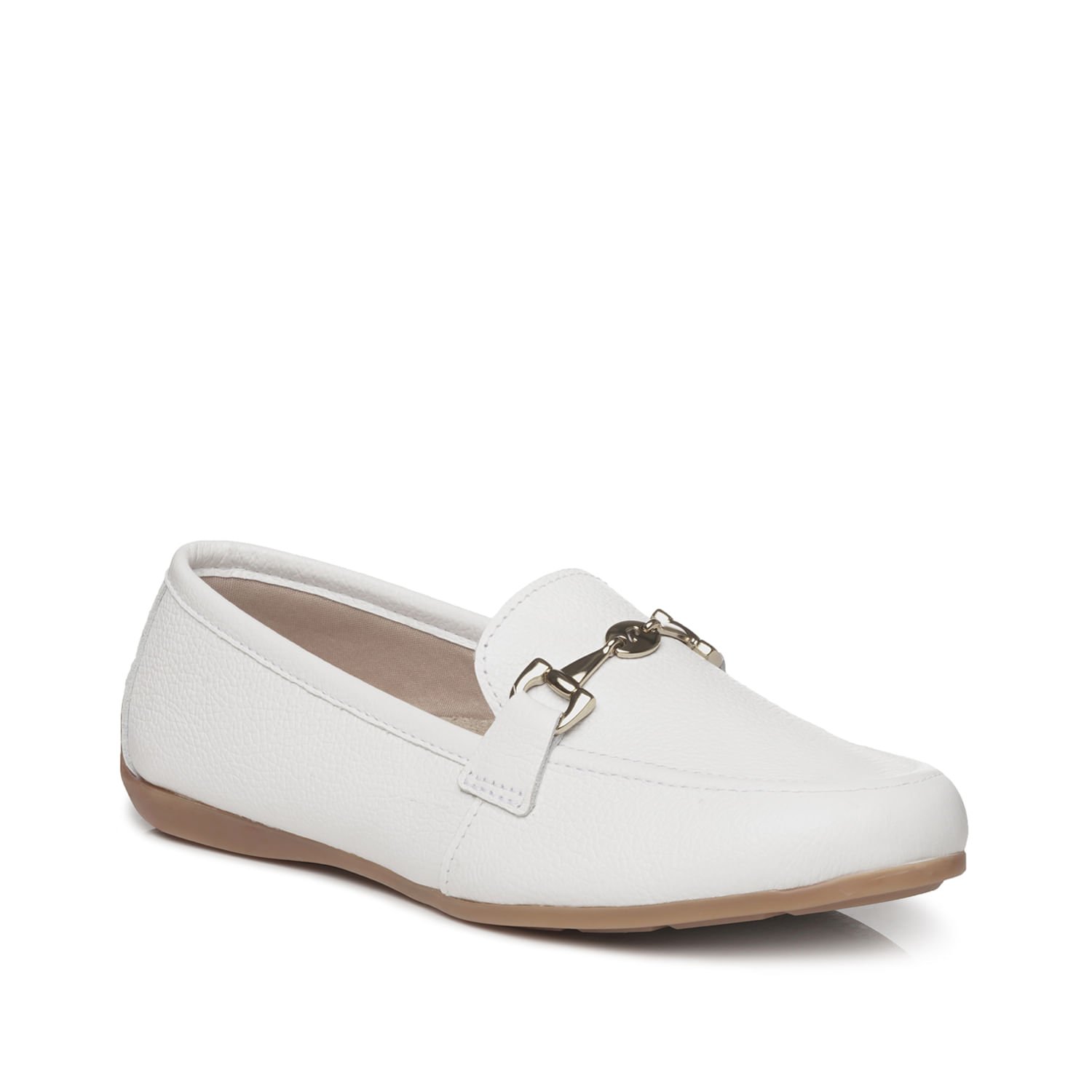 Sapato Mocassim Pegada Feminino em Couro Branco 229001-01 Branco 3