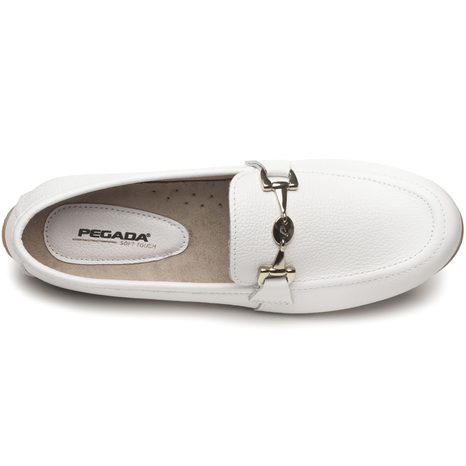 Sapato Mocassim Pegada Feminino em Couro Branco 229001-01 Branco 6