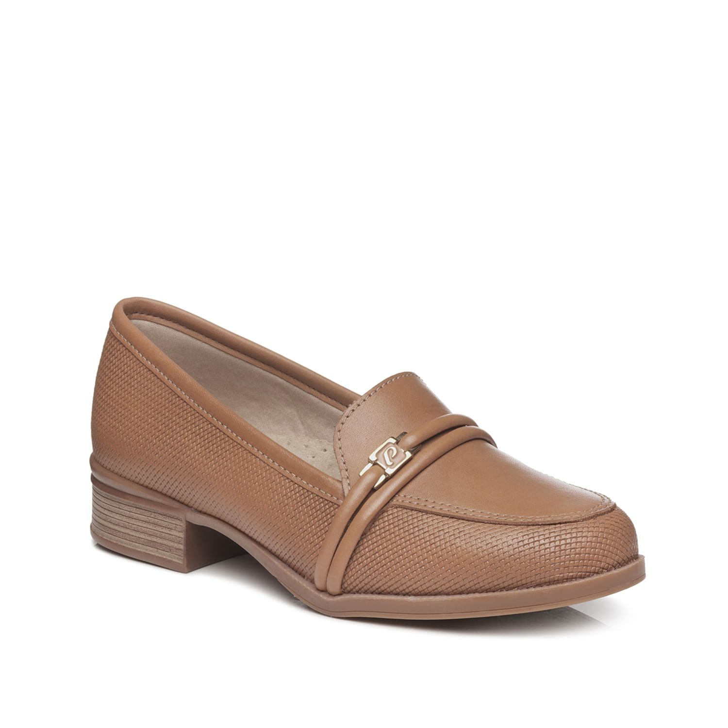 Sapato Mocassim Pegada Feminino em Couro Camel 222003-02 Marrom 3