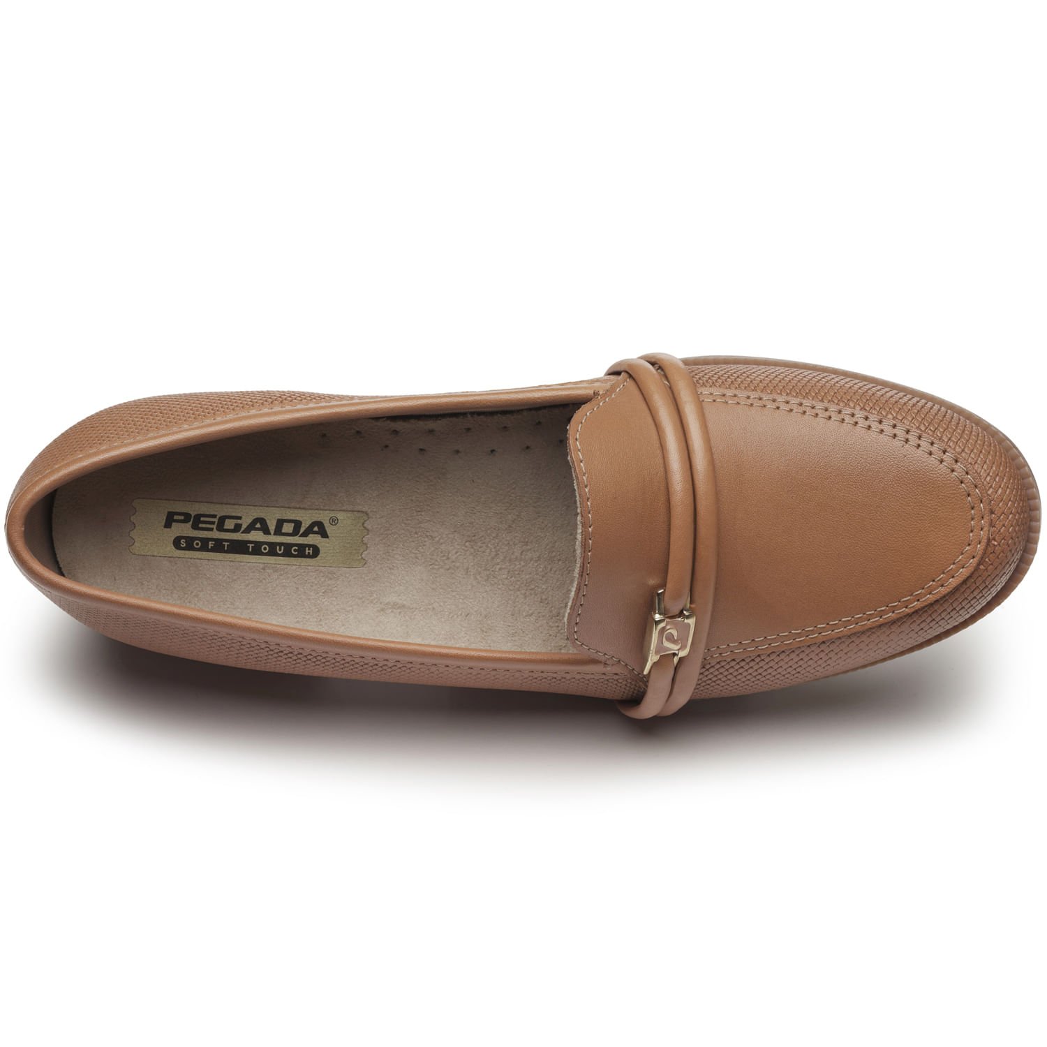 Sapato Mocassim Pegada Feminino em Couro Camel 222003-02 Marrom 6