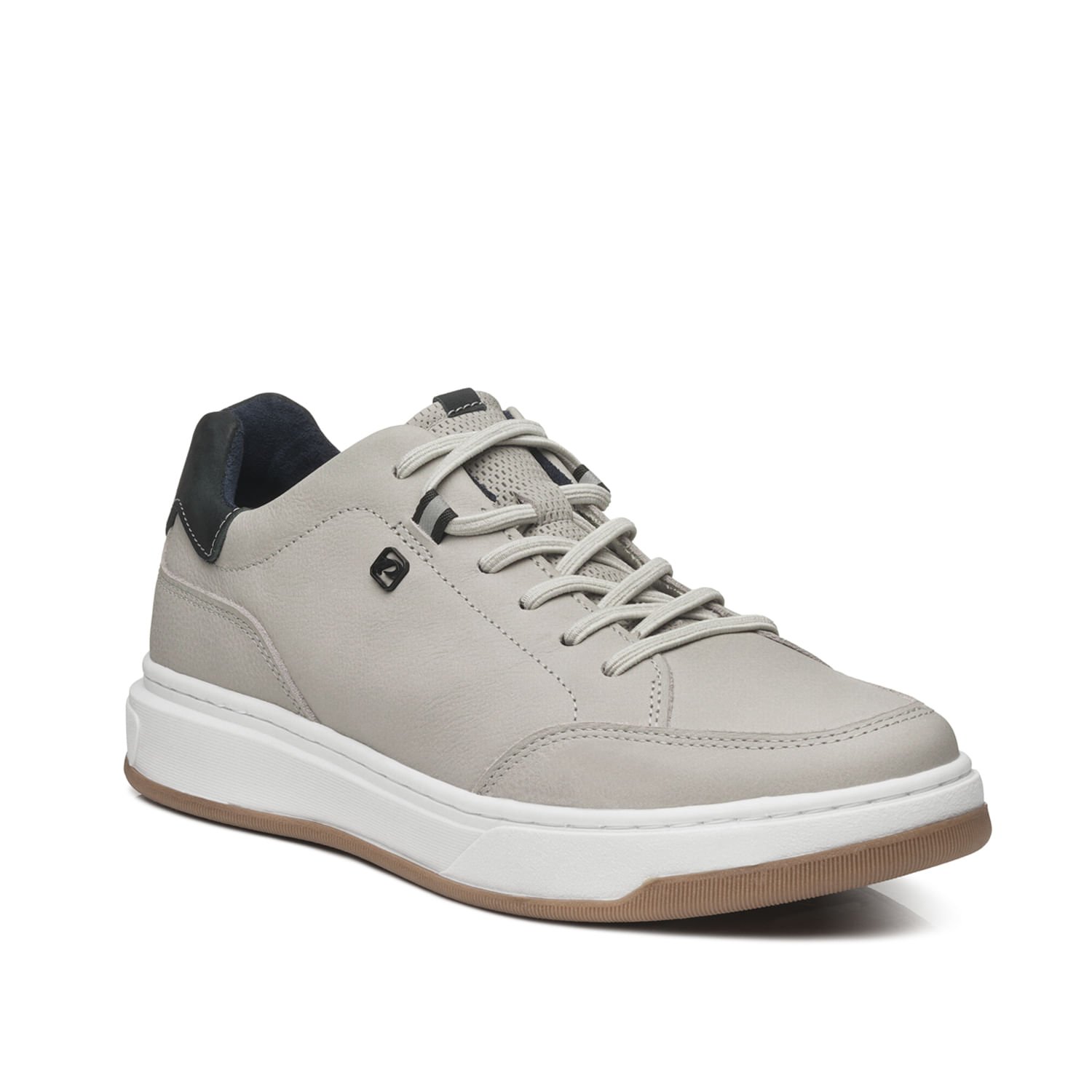 Tênis Casual Pegada Masculino em Couro Silver 111701-07 Cinza 2
