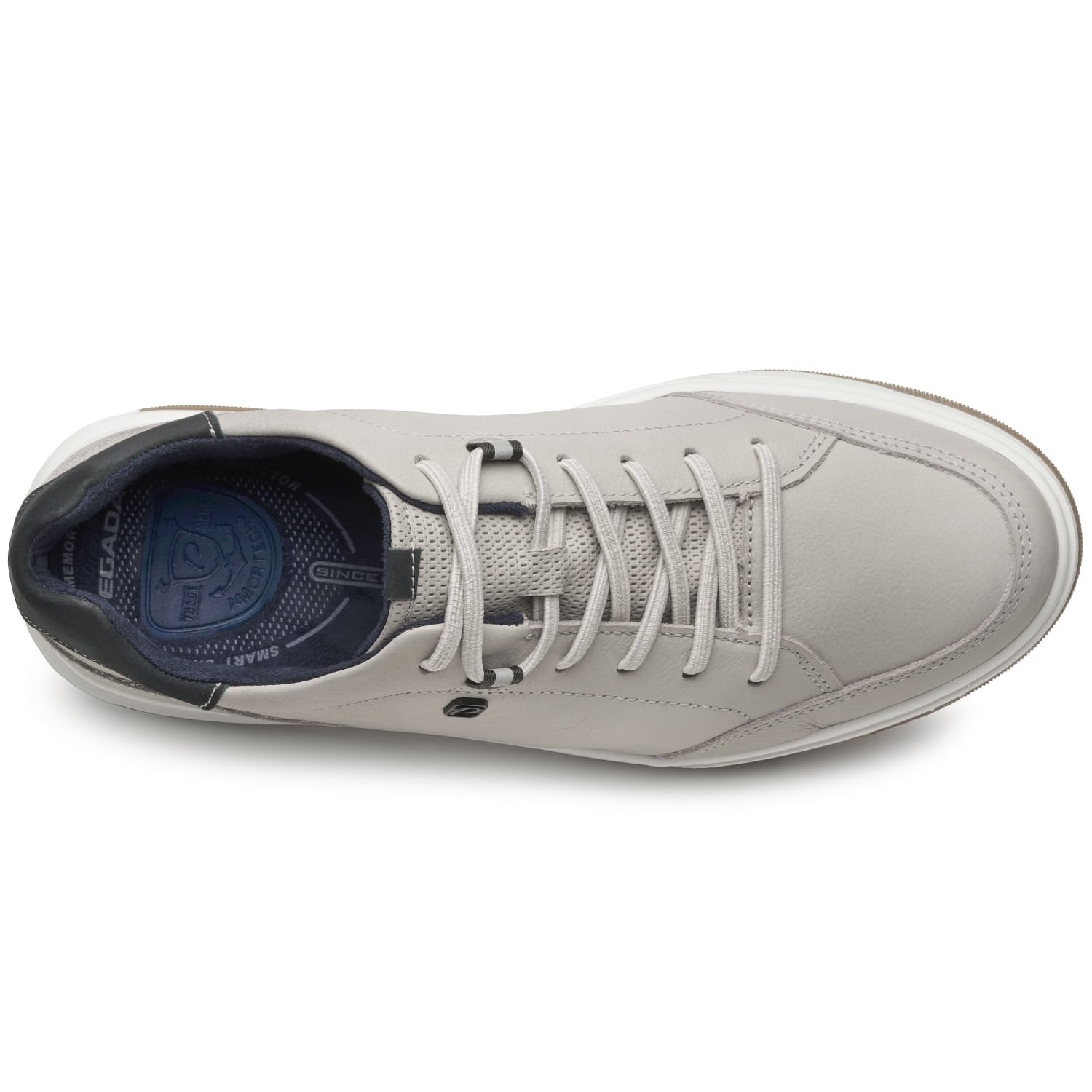 Tênis Casual Pegada Masculino em Couro Silver 111701-07 Cinza 6