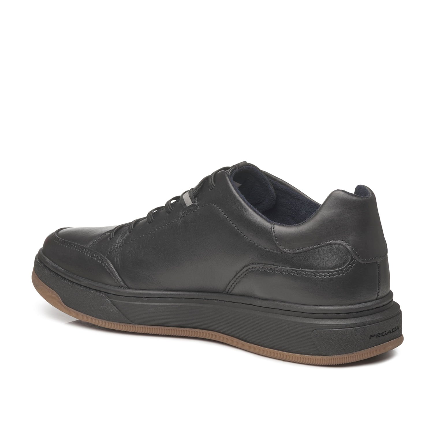 Tênis Casual Pegada Masculino em Couro Preto 111701-04 Preto 3