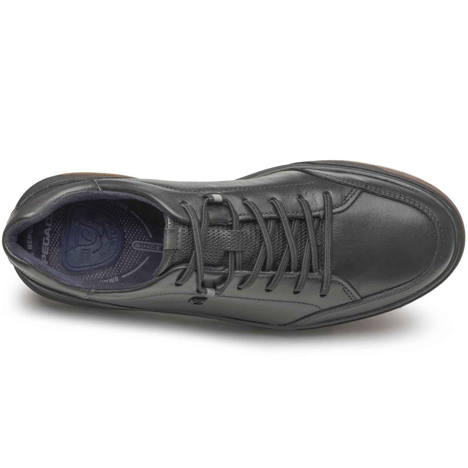 Tênis Casual Pegada Masculino em Couro Preto 111701-04 Preto 6