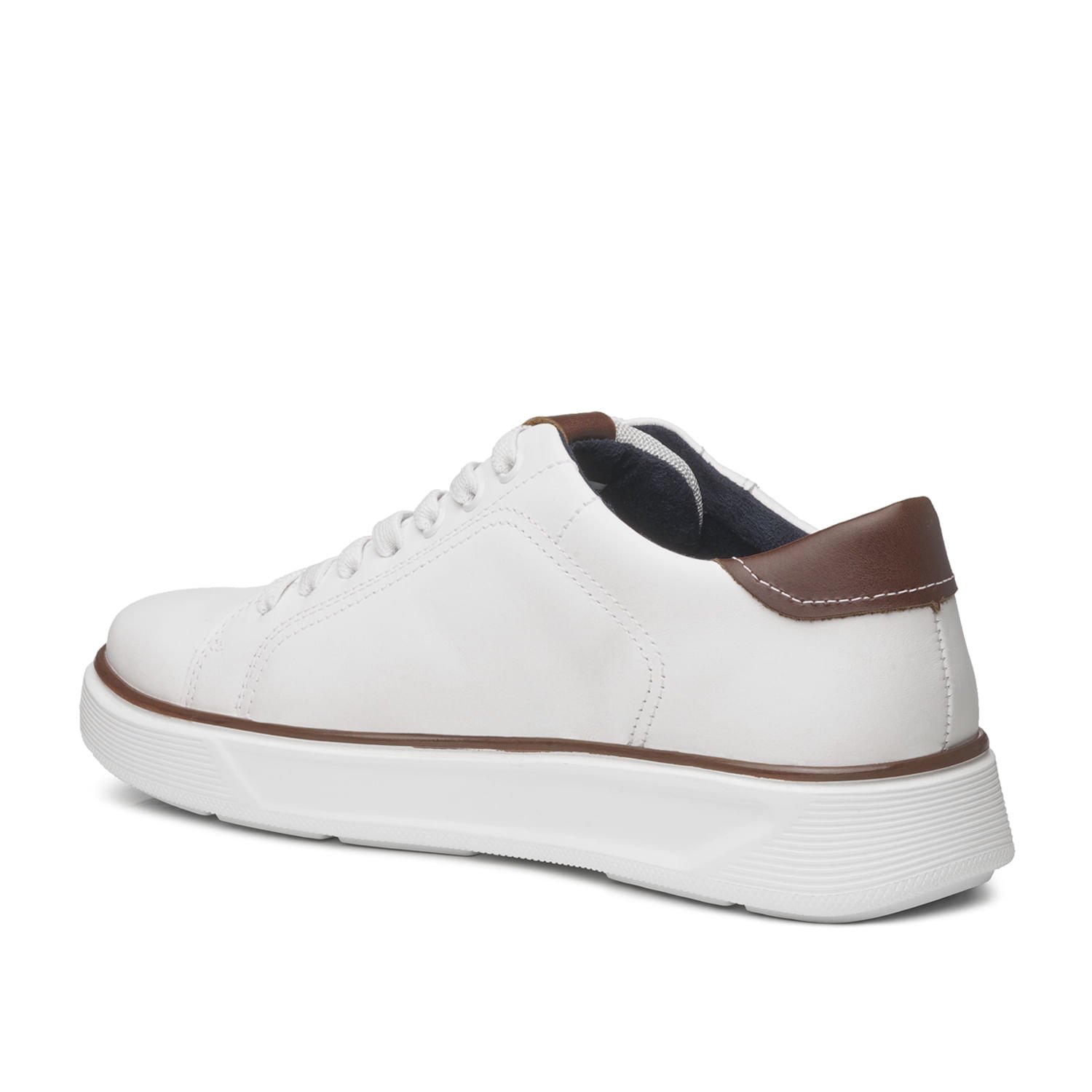 Tênis Casual Pegada Masculino em Couro Branco 110931-01 Branco 4