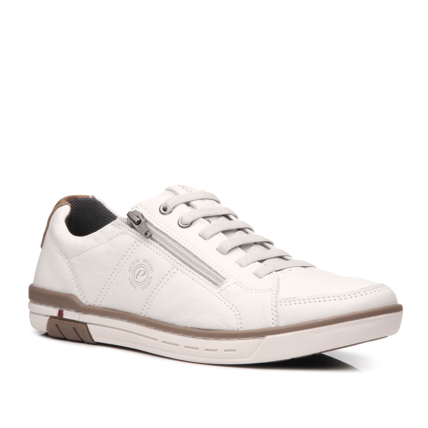 Sapatênis Pegada Masculino em Couro Milk 119313-05 Branco 3