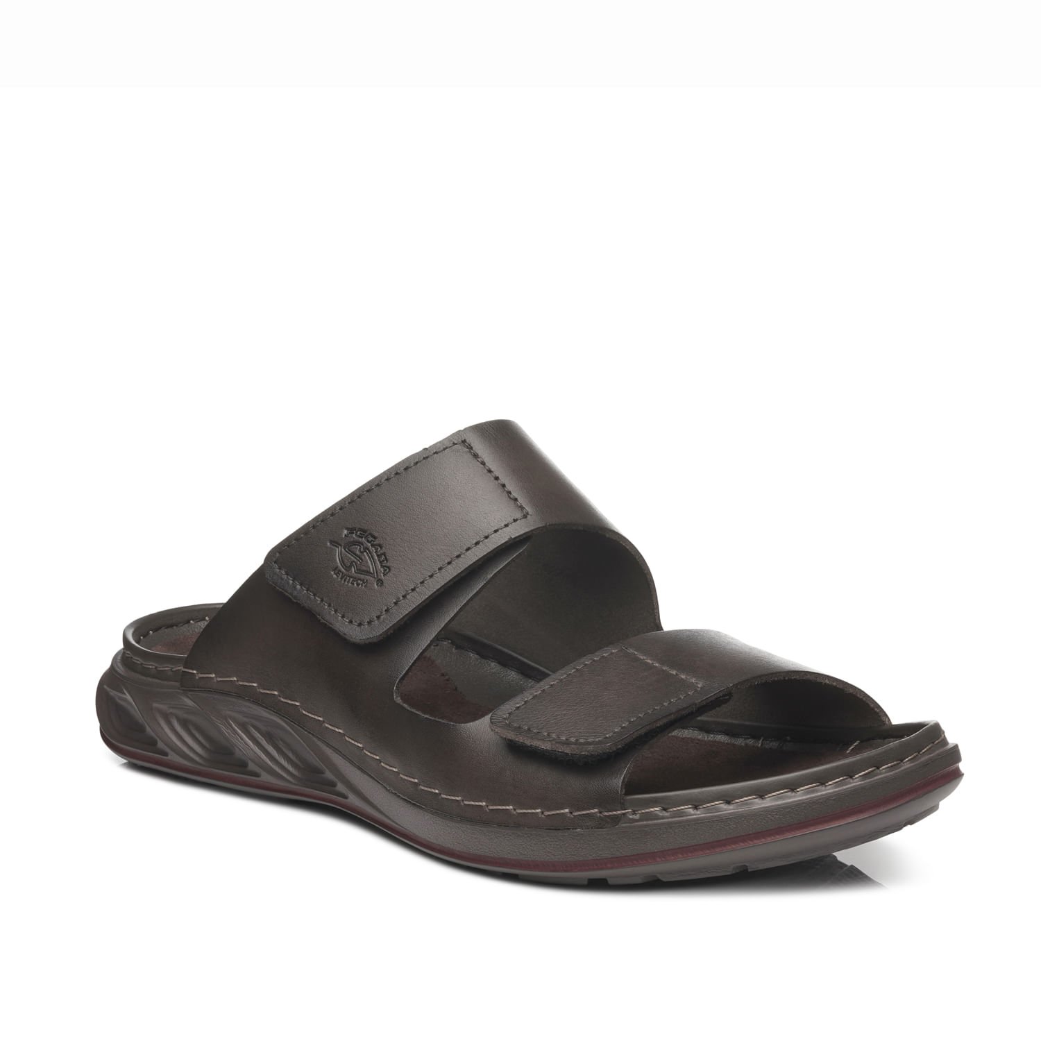 Chinelo Pegada Masculino em Couro Brown 134101-04 Marrom 2