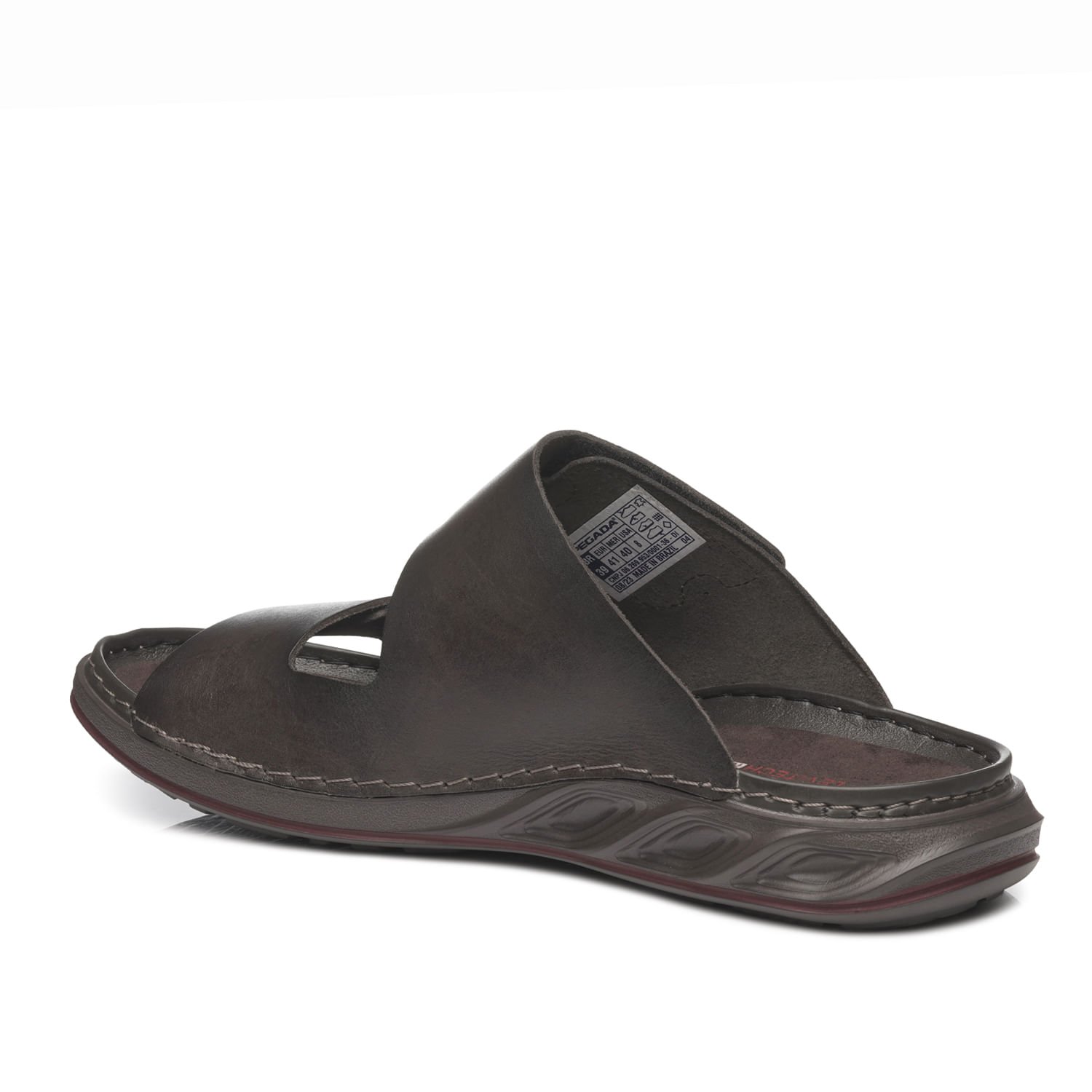 Chinelo Pegada Masculino em Couro Brown 134101-04 Marrom 3