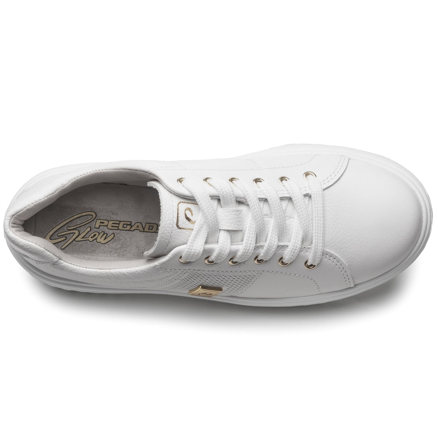 Tênis Pegada Feminino em Couro Branco 212108-01 Branco 7