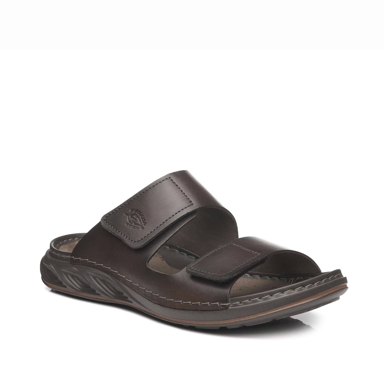 Chinelo Pegada Masculino em Couro Cravo 134101-03 Marrom 2
