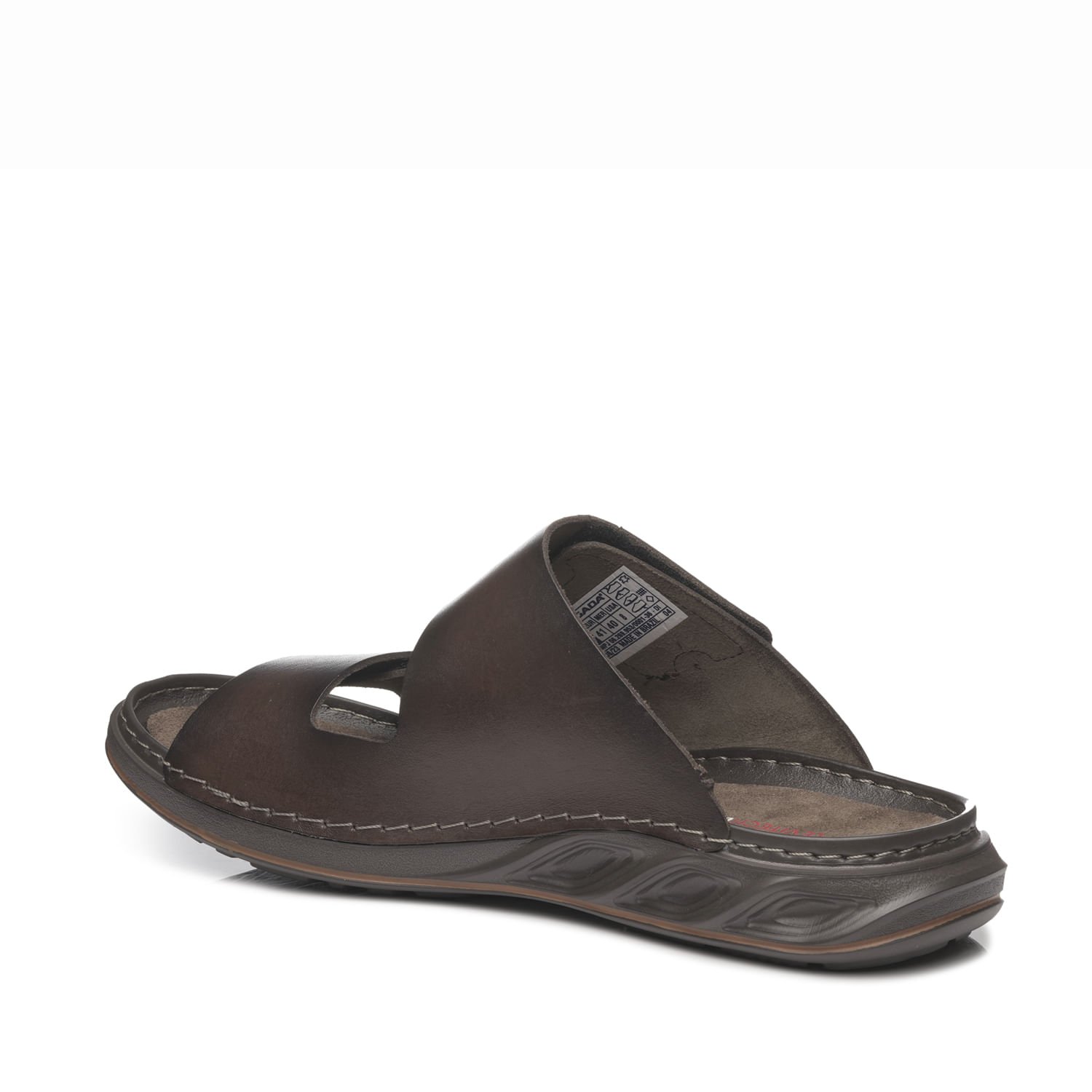 Chinelo Pegada Masculino em Couro Cravo 134101-03 Marrom 3