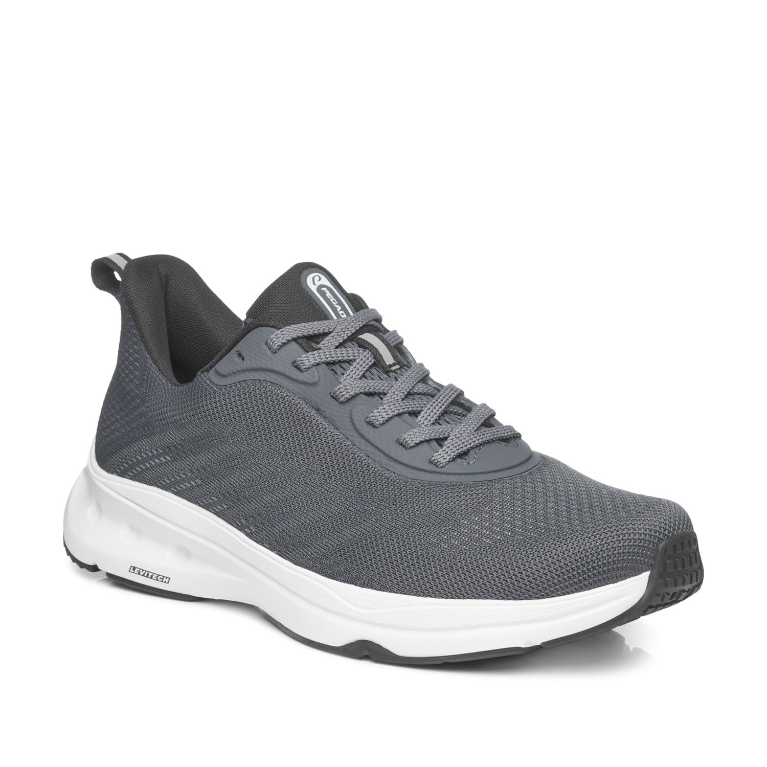 Tênis Esportivo Pegada Masculino em Tecido Grafite 190606-03 Cinza 2