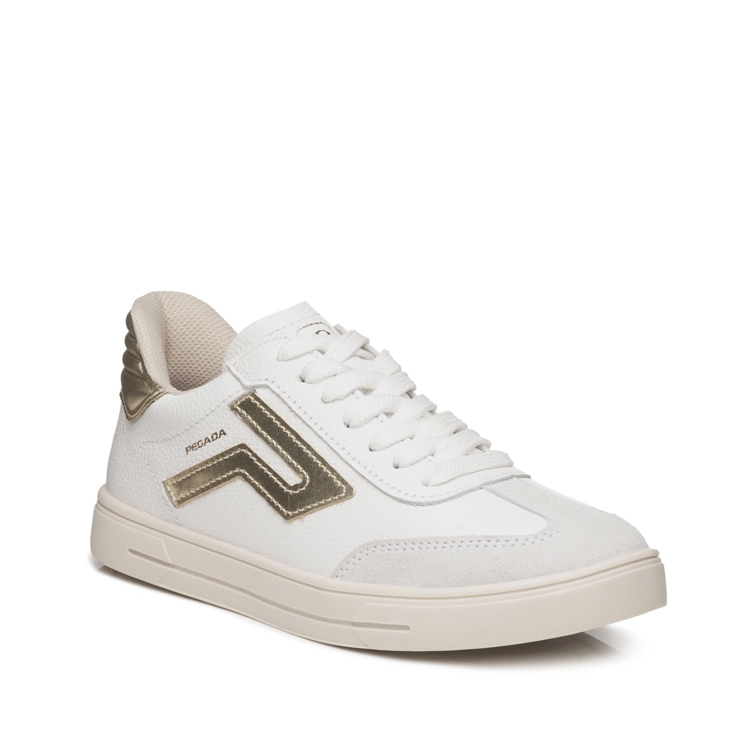 Tênis Pegada Feminino em Couro Branco 211154-04 Branco 3