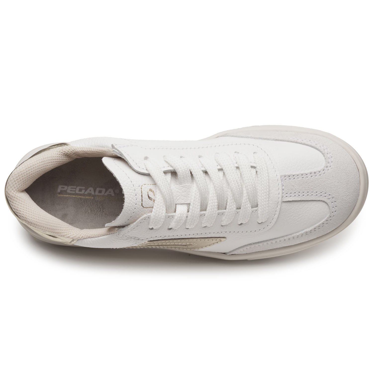 Tênis Pegada Feminino em Couro Branco 211154-04 Branco 6