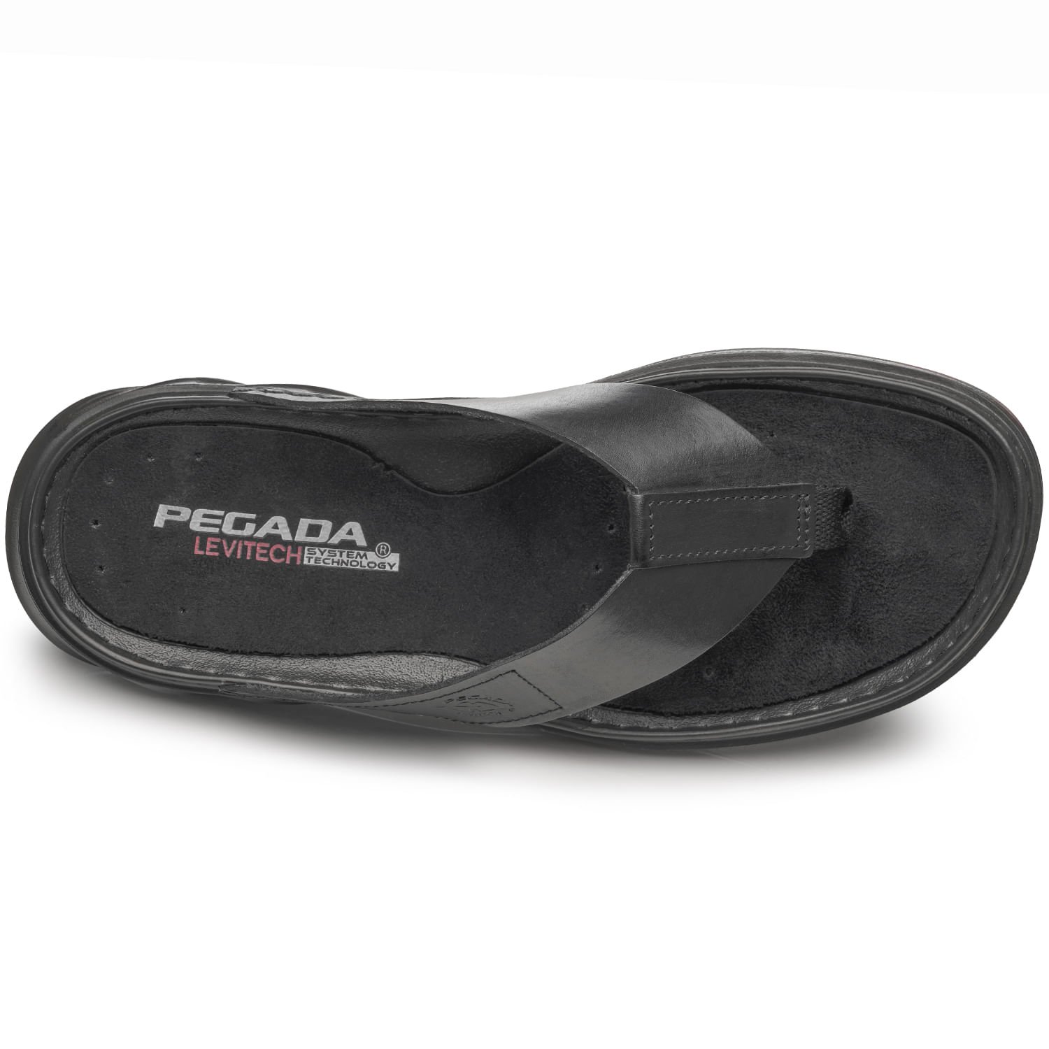 Chinelo Pegada Masculino em Couro Preto 134103-05 Preto 6
