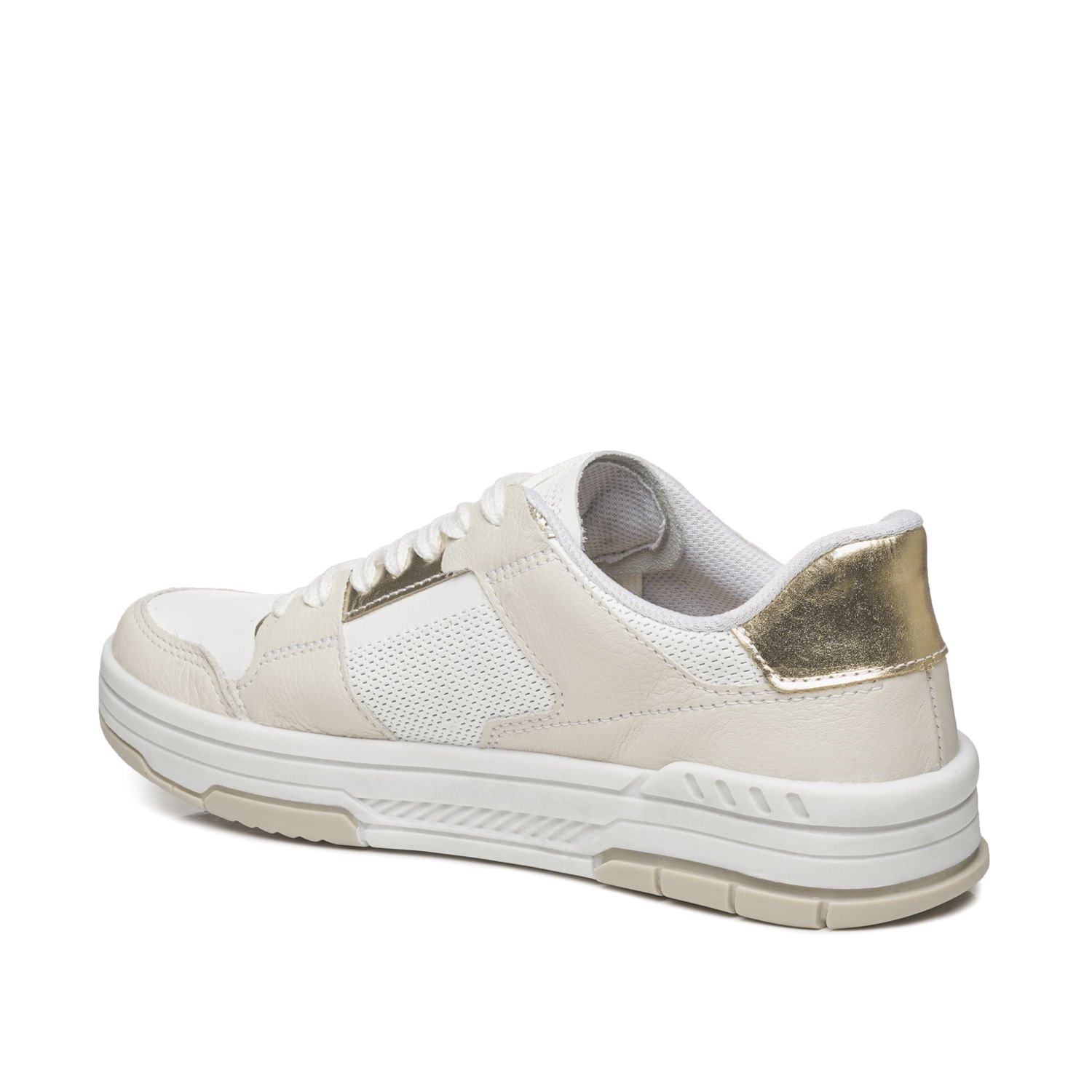 Tênis Pegada Feminino em Couro Branco 212602-02 Branco 4